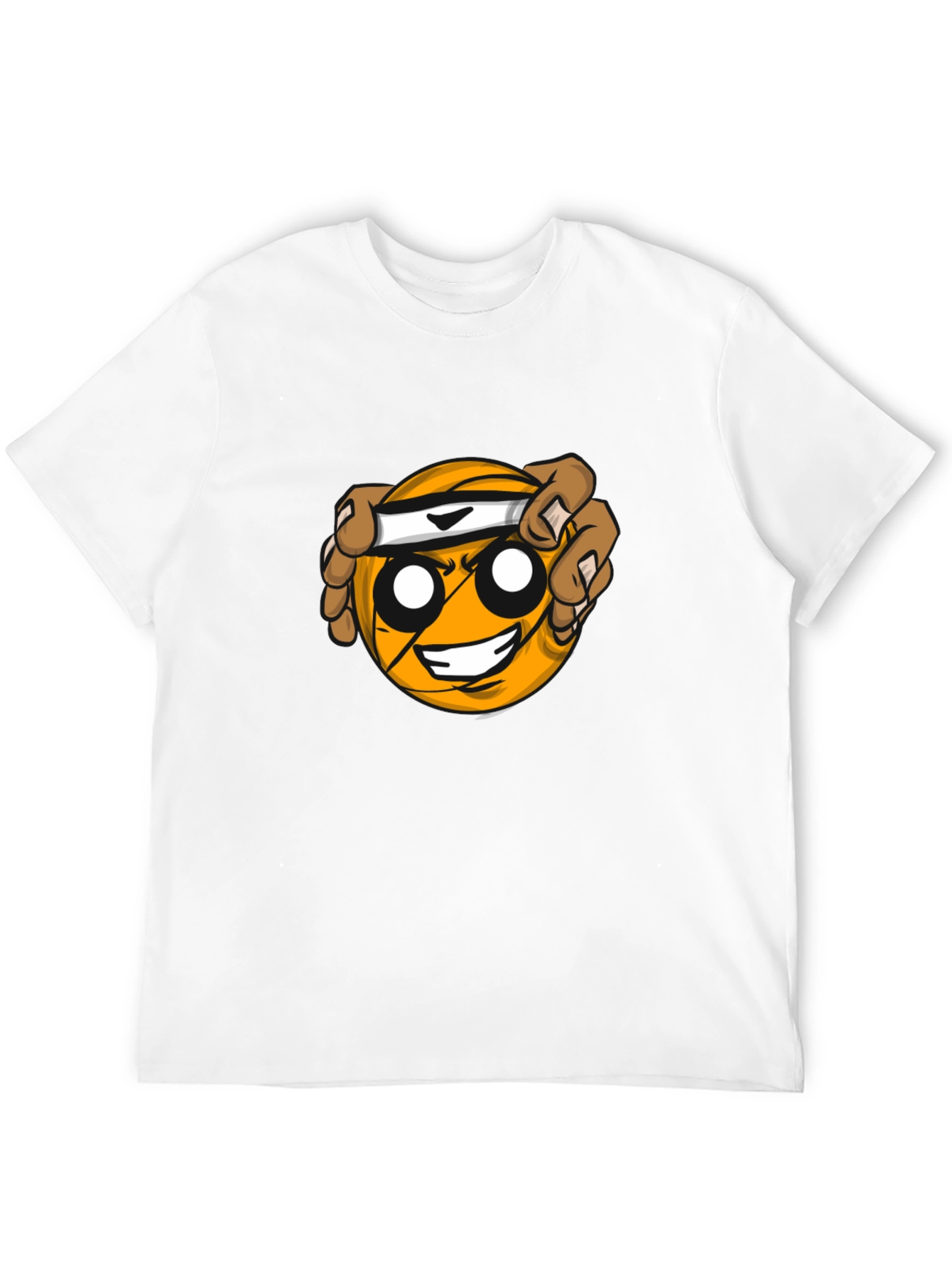 Black Funny Emoji Basketball Graphic Tee - Black view 12