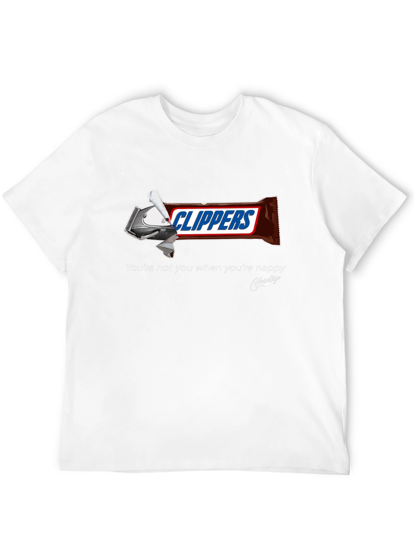 Black Humorous Clippers Hairitage T-Shirt view 12