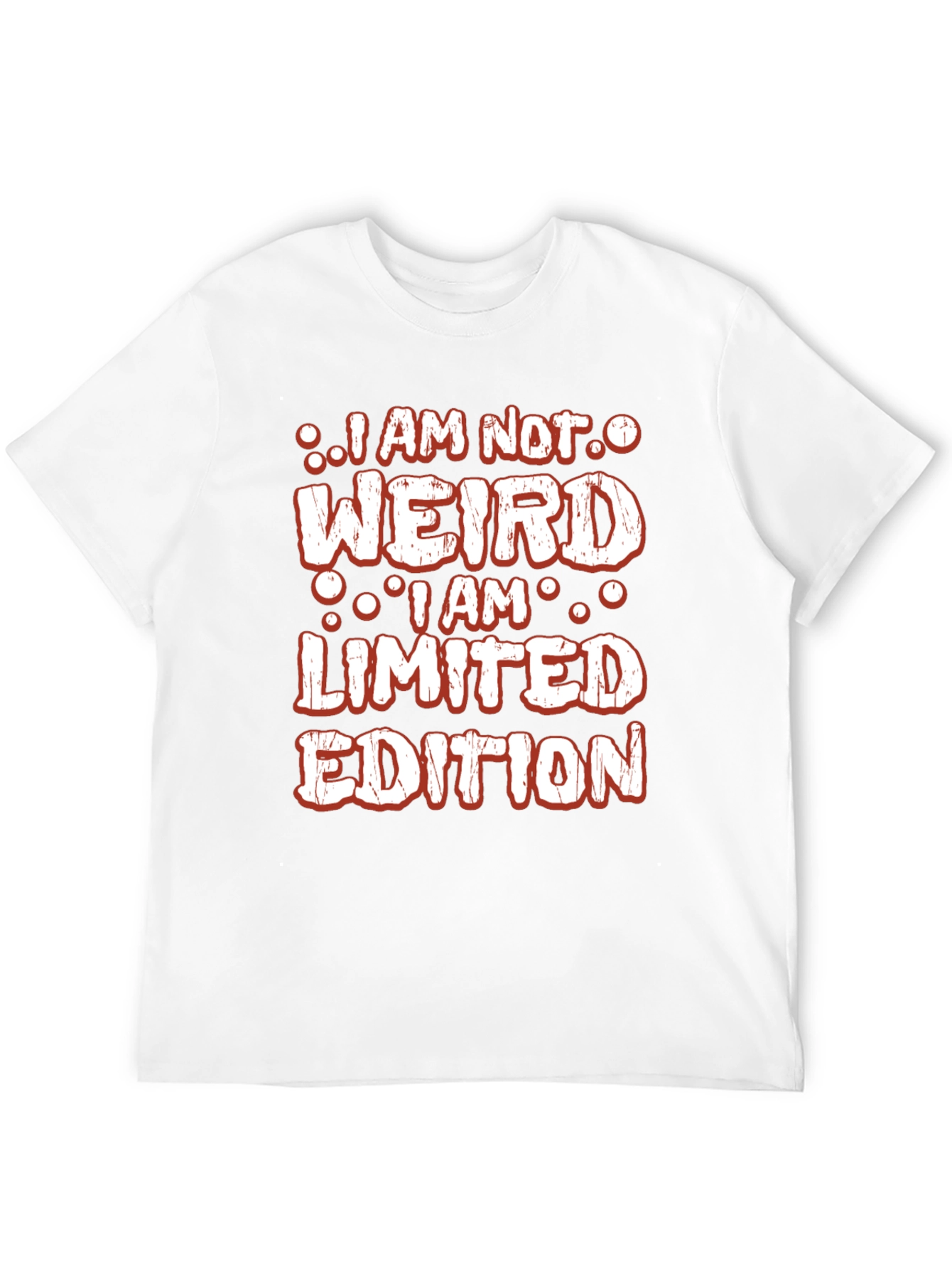 Black I am not weird T-shirt view 12