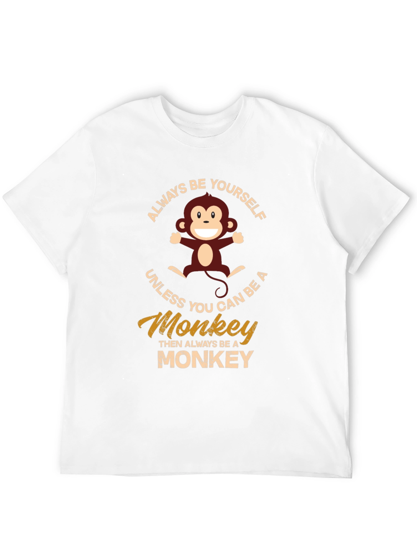Black Always Be Yourself Monkey Graphic T-Shirt view 12