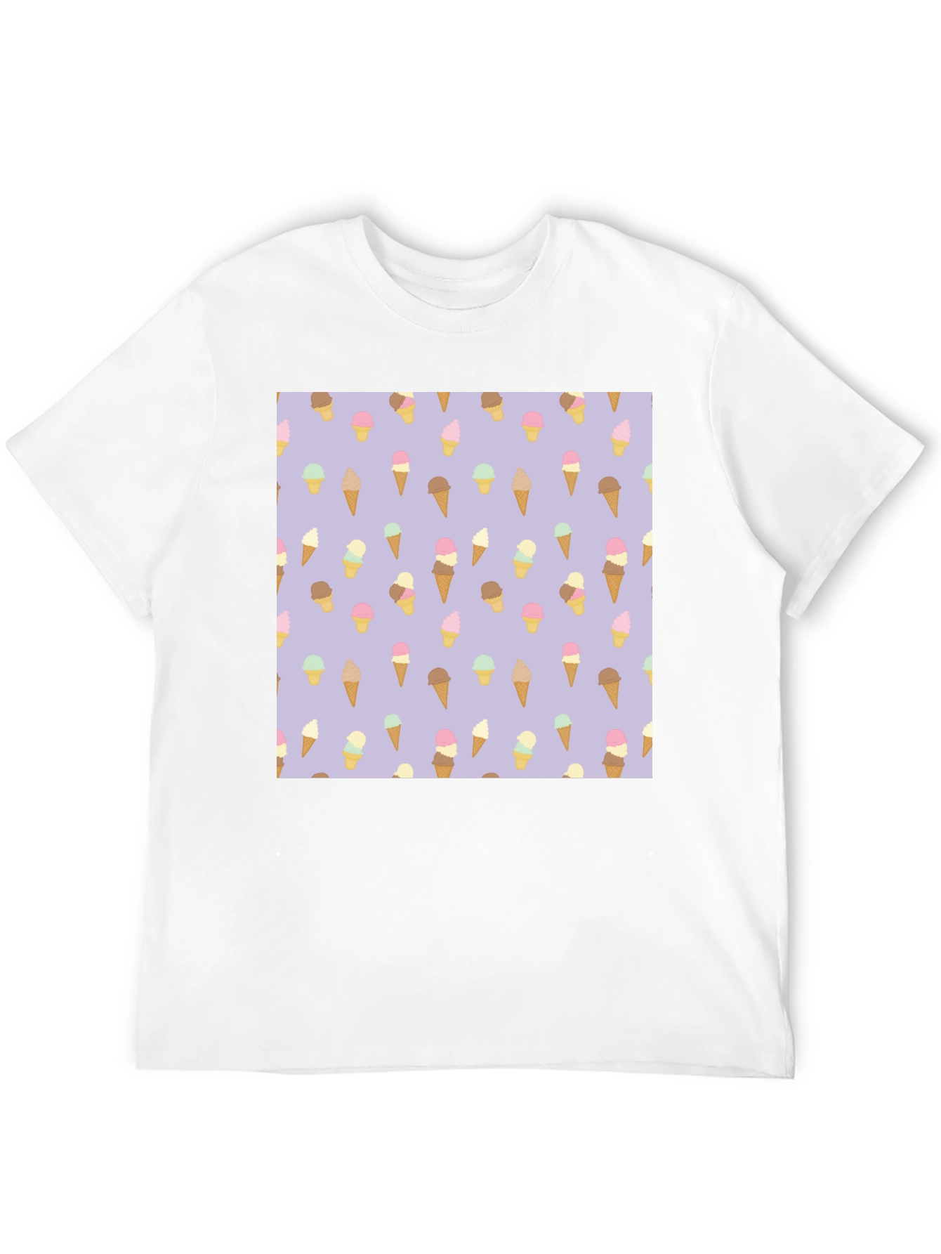 Ice Cream Cone Pattern T-Shirt - 12