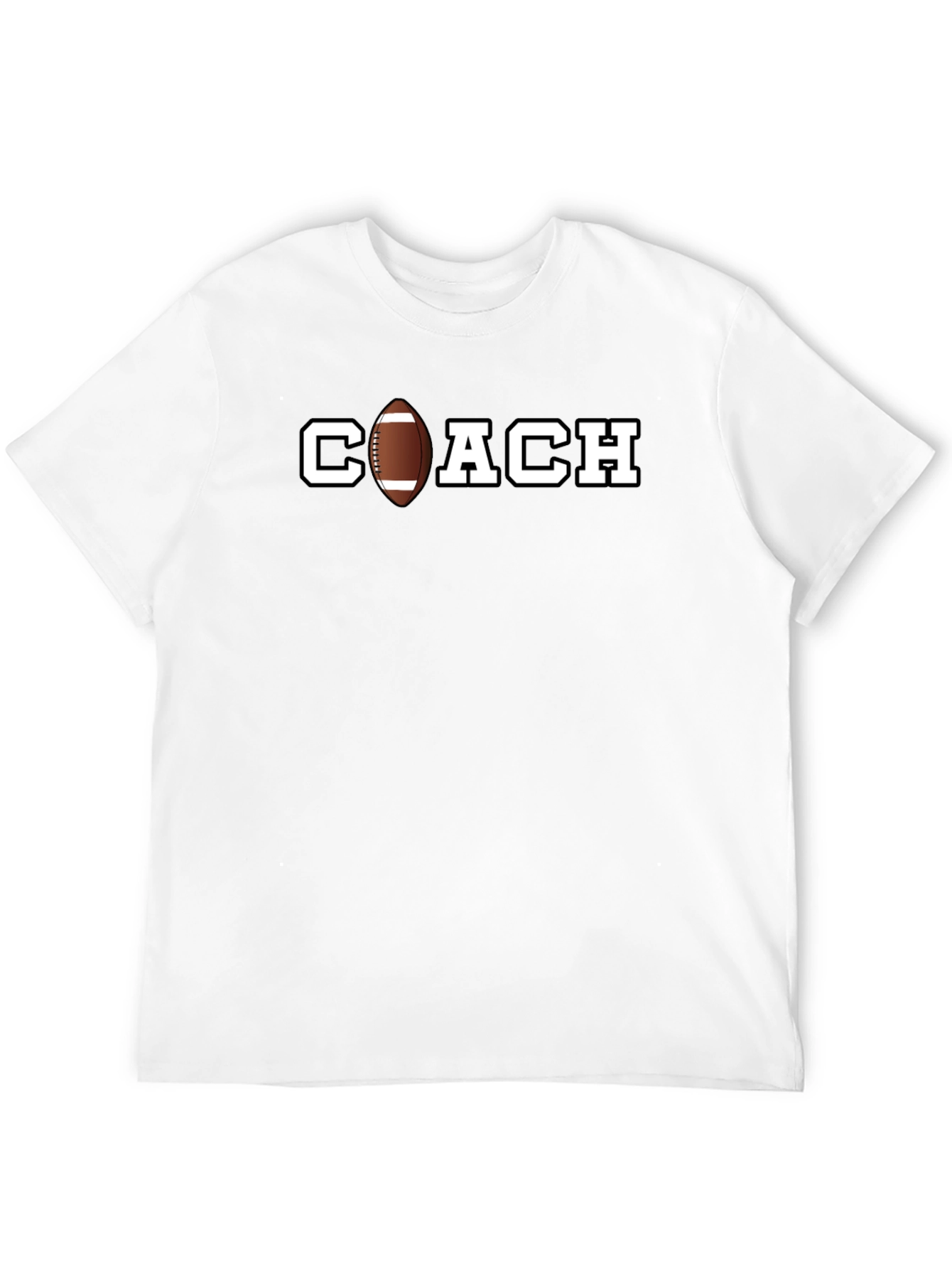 Black Football Coach Graphic T-Shirt view 12