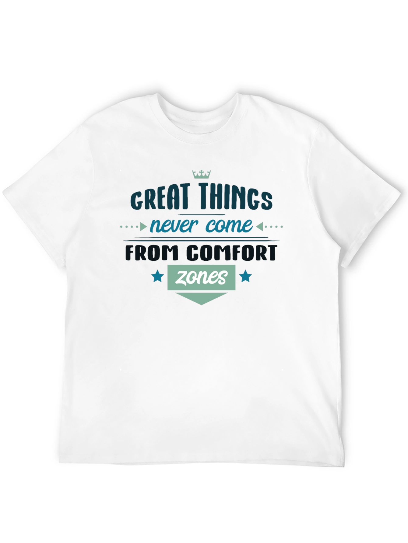 Black Great Things Comfort Zone T-Shirt view 12