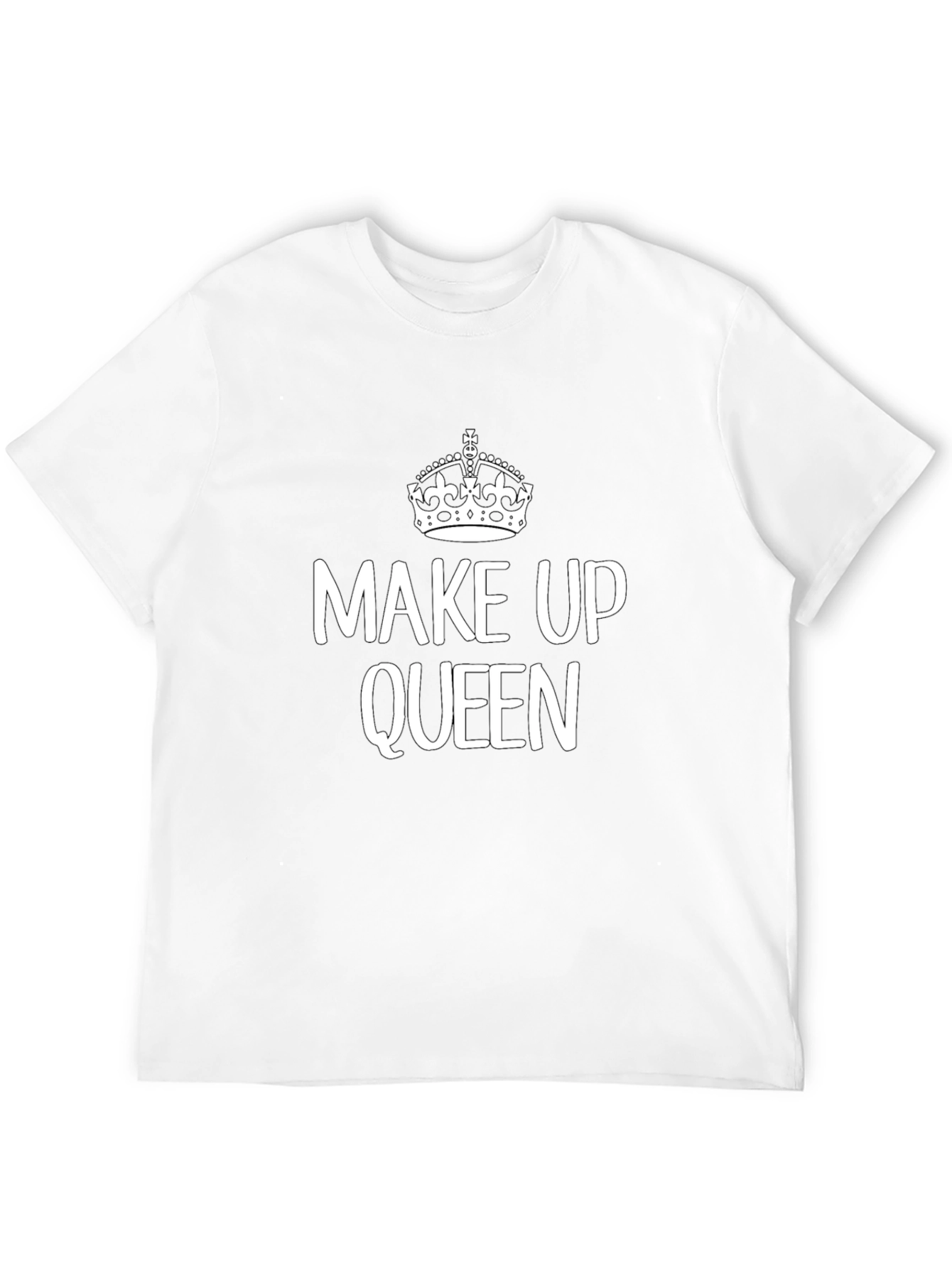 Makeup Queen Graphic Tee - Black Cotton Blend - 12
