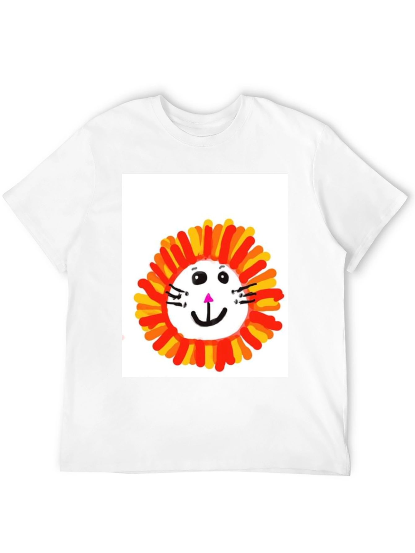 Black Fun Lion Graphic Tee - Black Cotton T-Shirt view 12