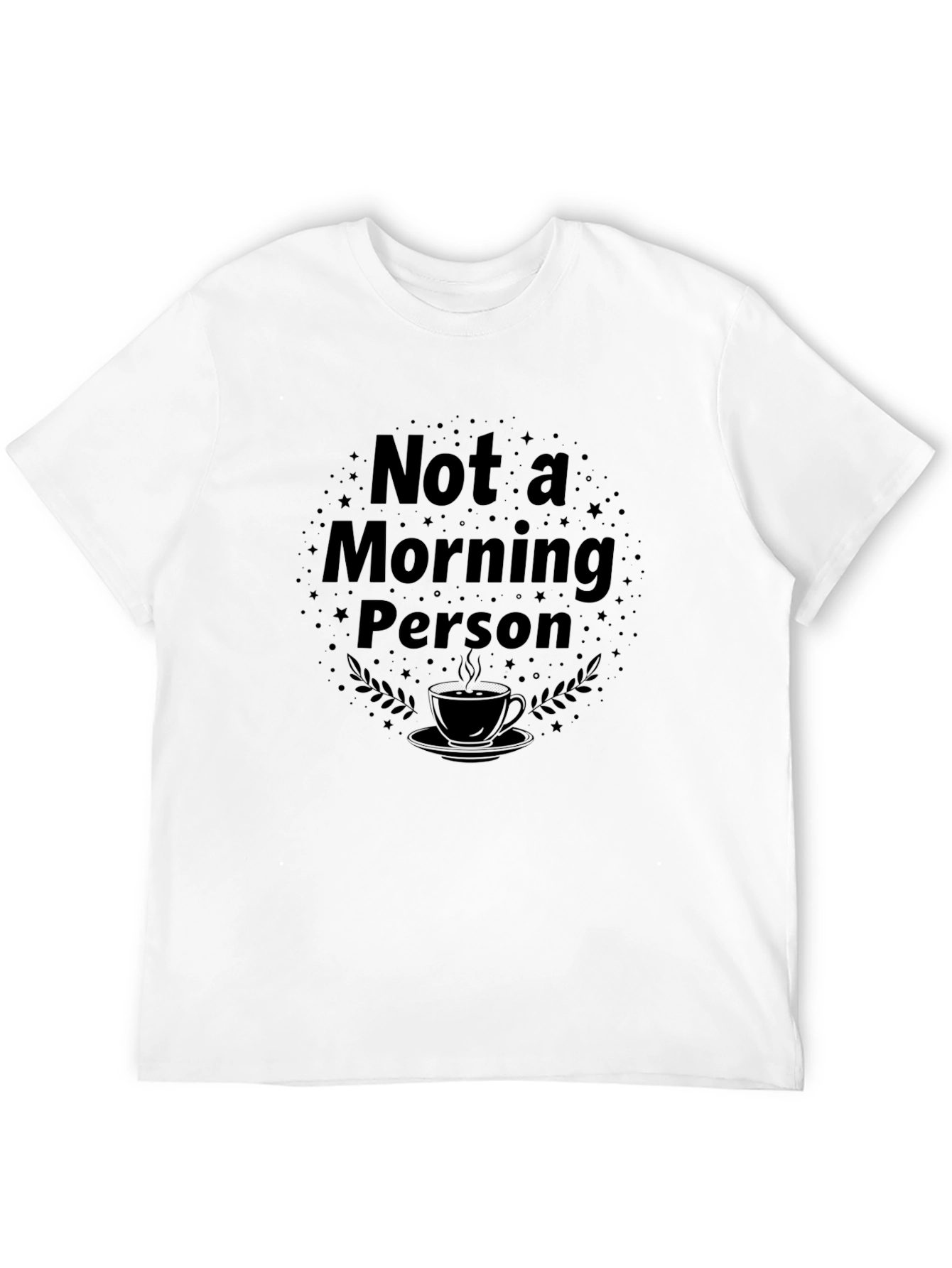 Black Not A Morning Person - Novelty Graphic Tee view 12