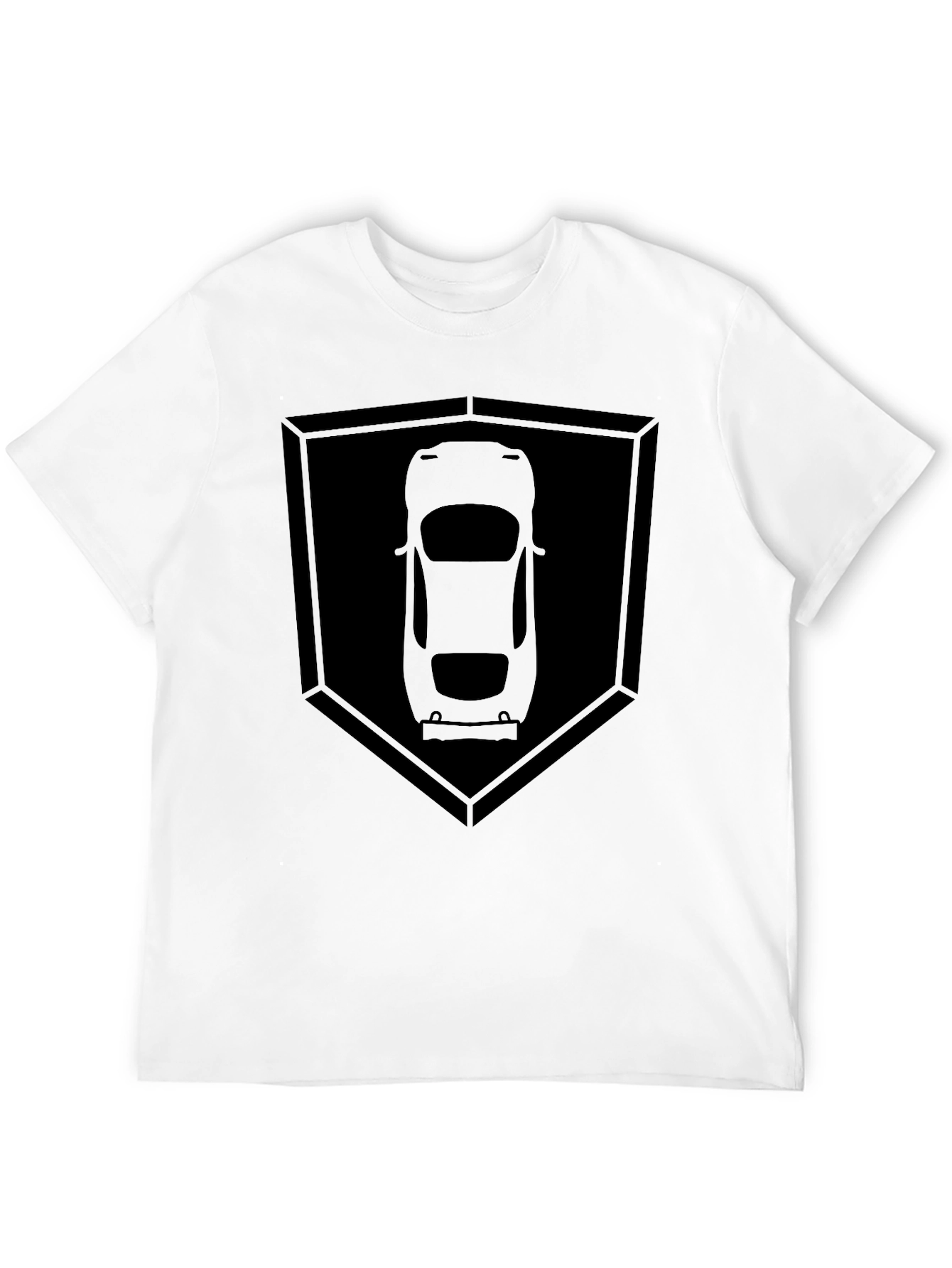 Black Car Silhouette Shield T-Shirt view 12