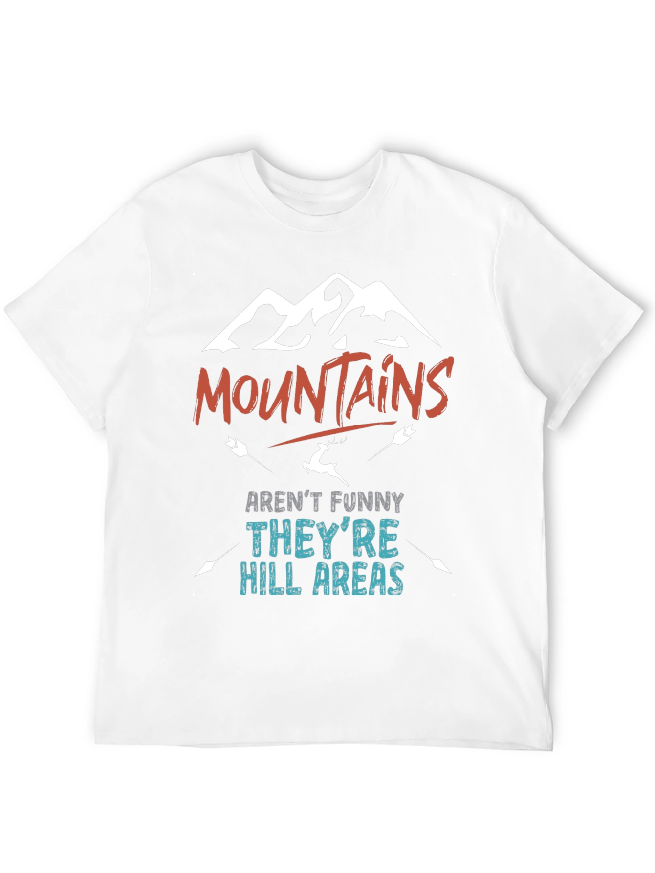 Black Mountains Aren't Funny Men's Black T-Shirt view 12
