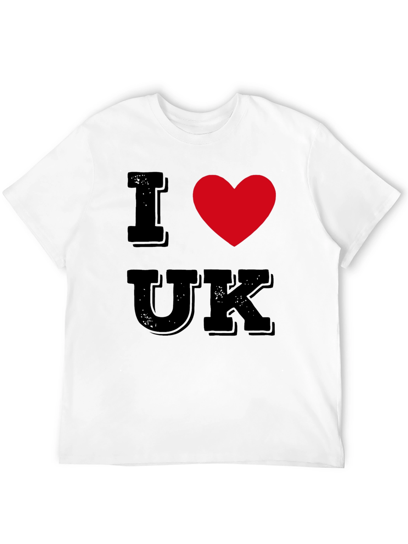Black I Heart UK T-Shirt - Black Cotton Tee view 12