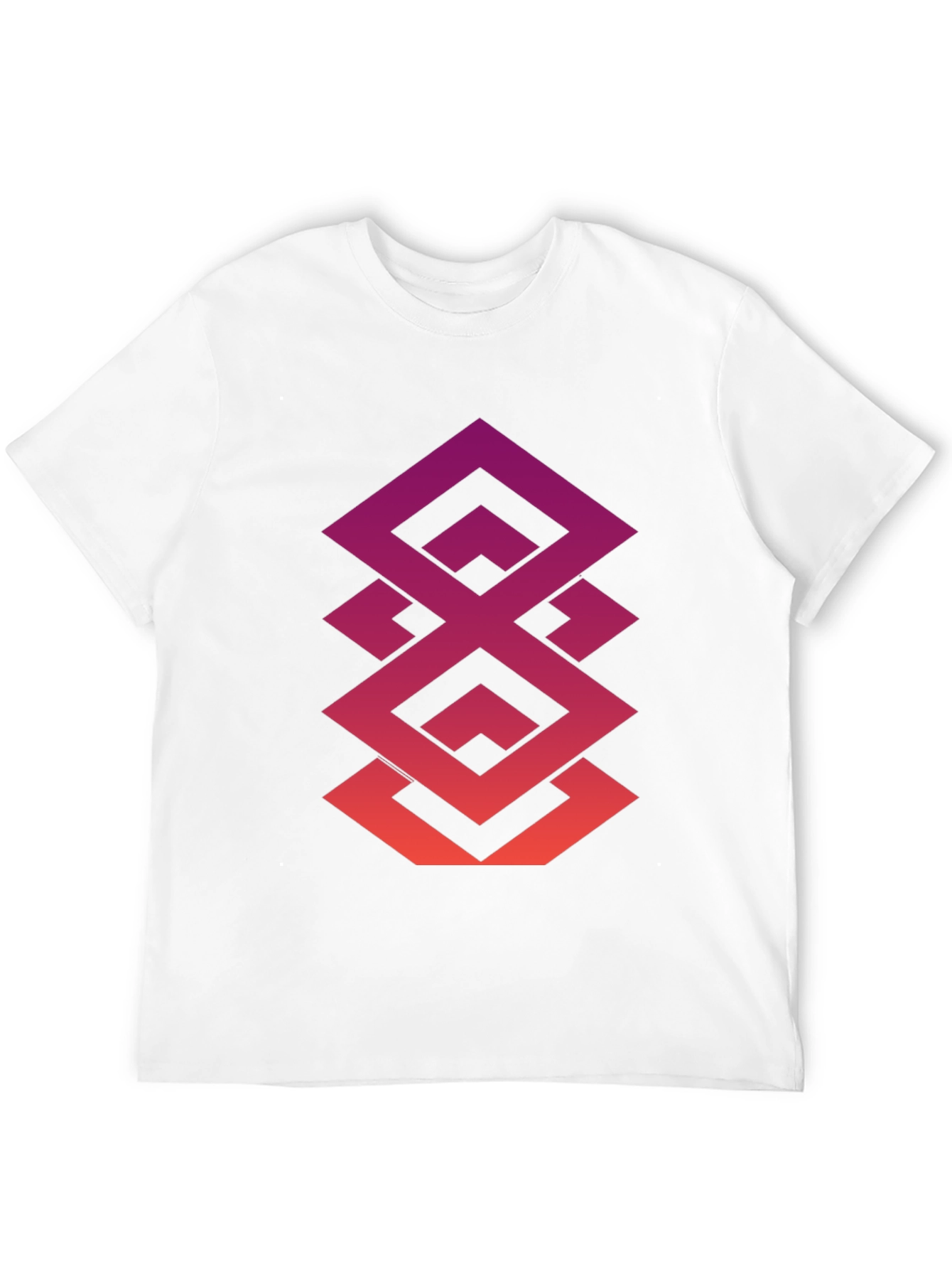 Black Geometric Gradient Tee - Modern Streetwear view 12