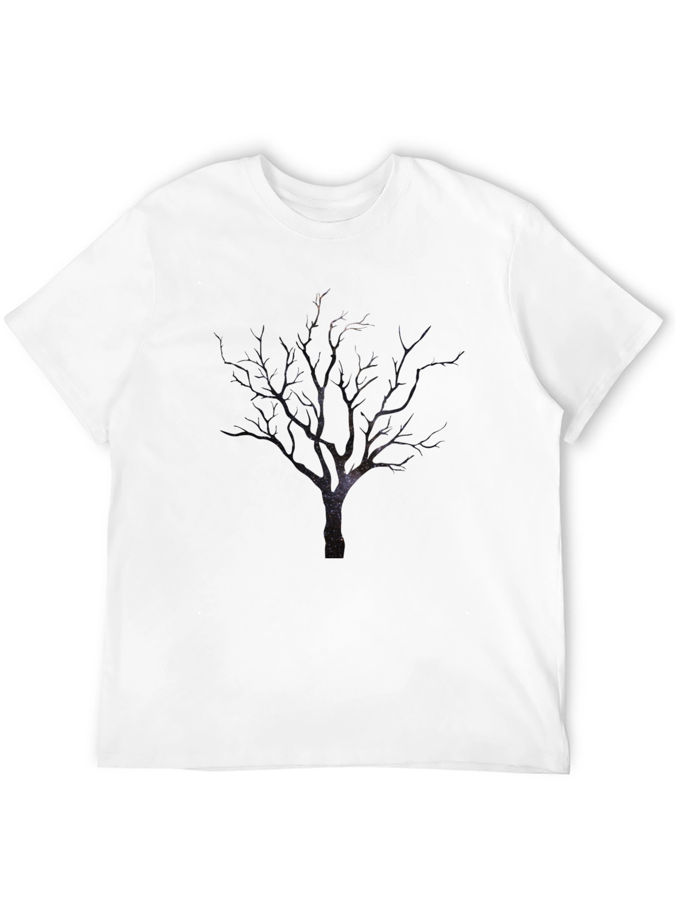 Black Men's Black Tree Print T-Shirt view 12