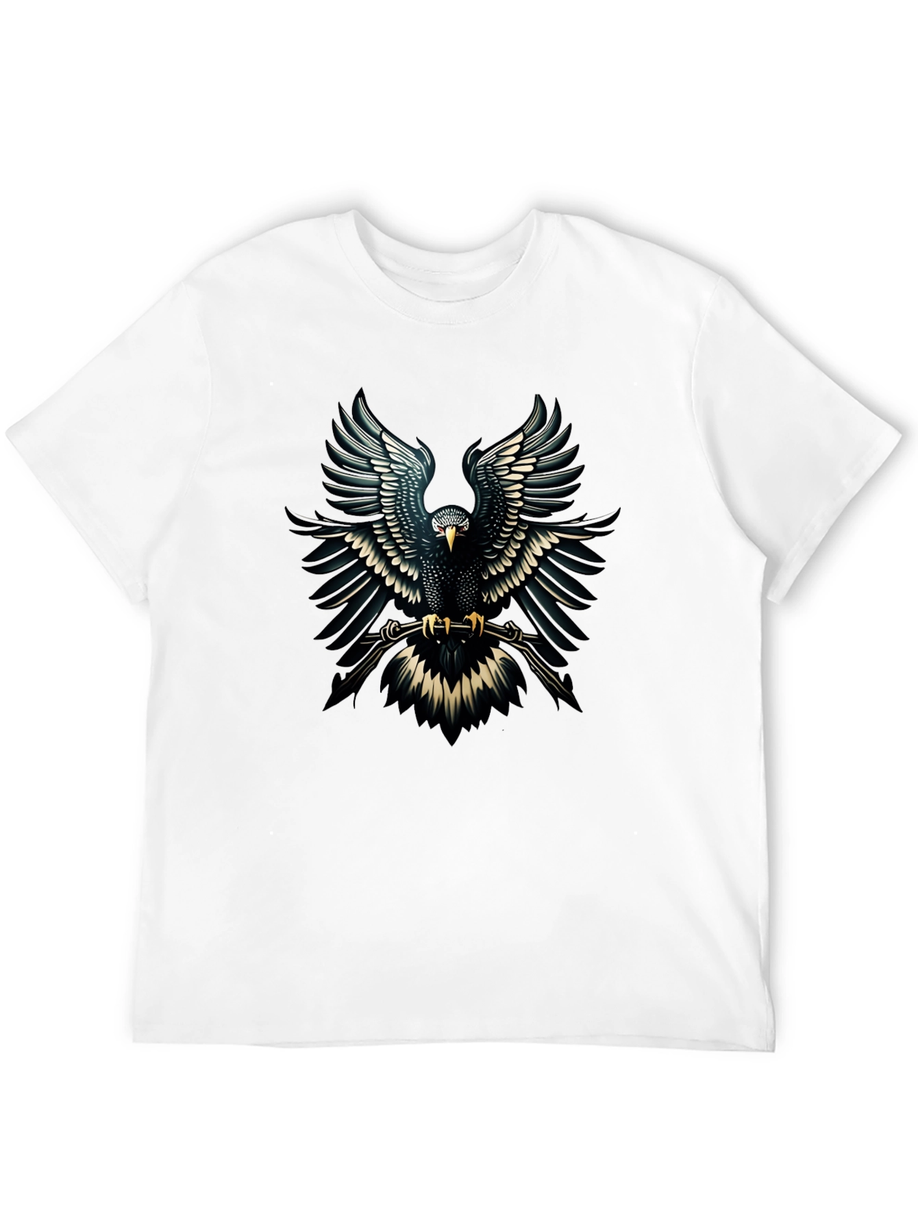Black Eagle Graphic Black T-Shirt - Bold Design view 12