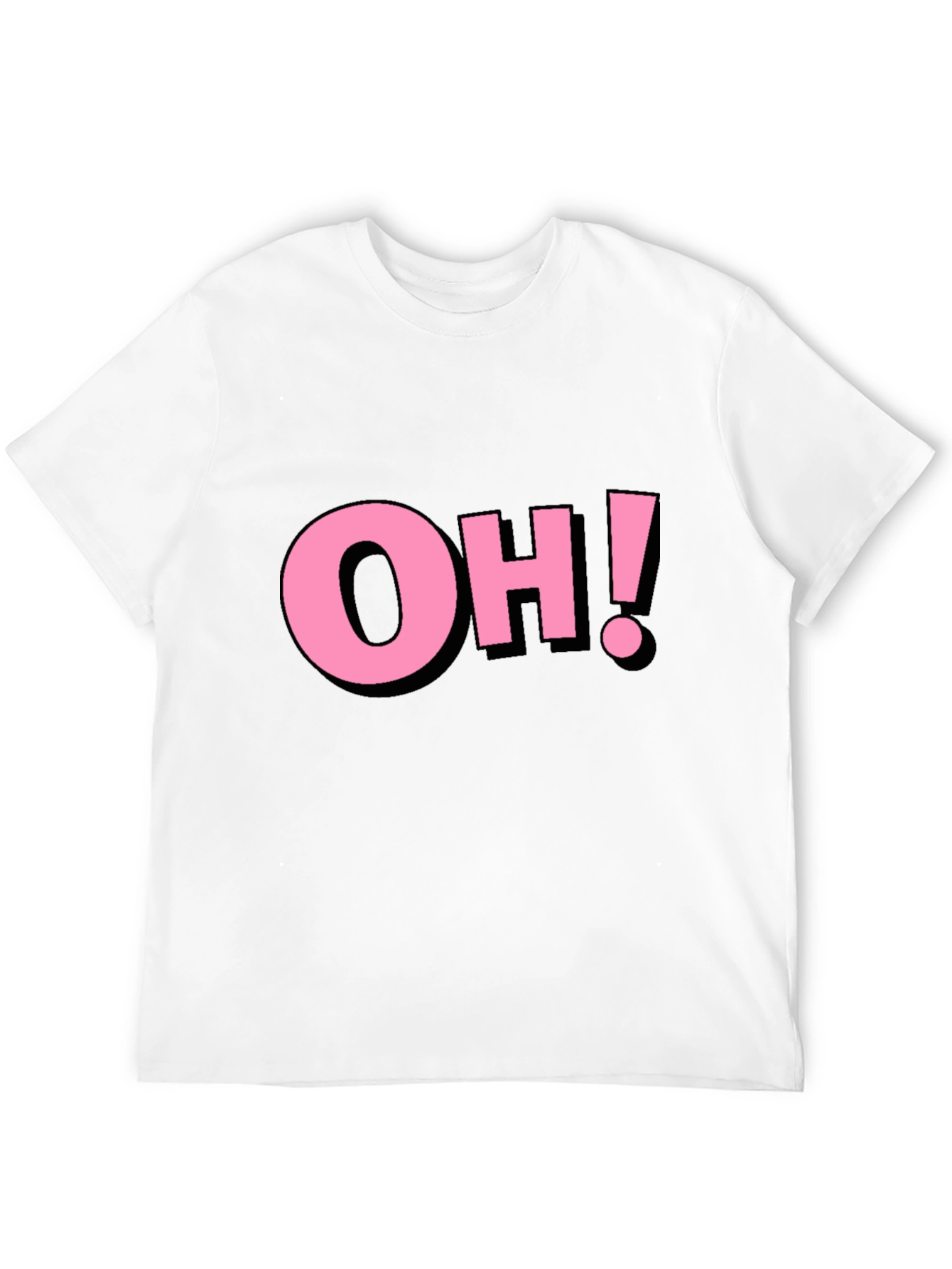 Black Pink "OH!" Graphic Black Cotton T-Shirt view 12