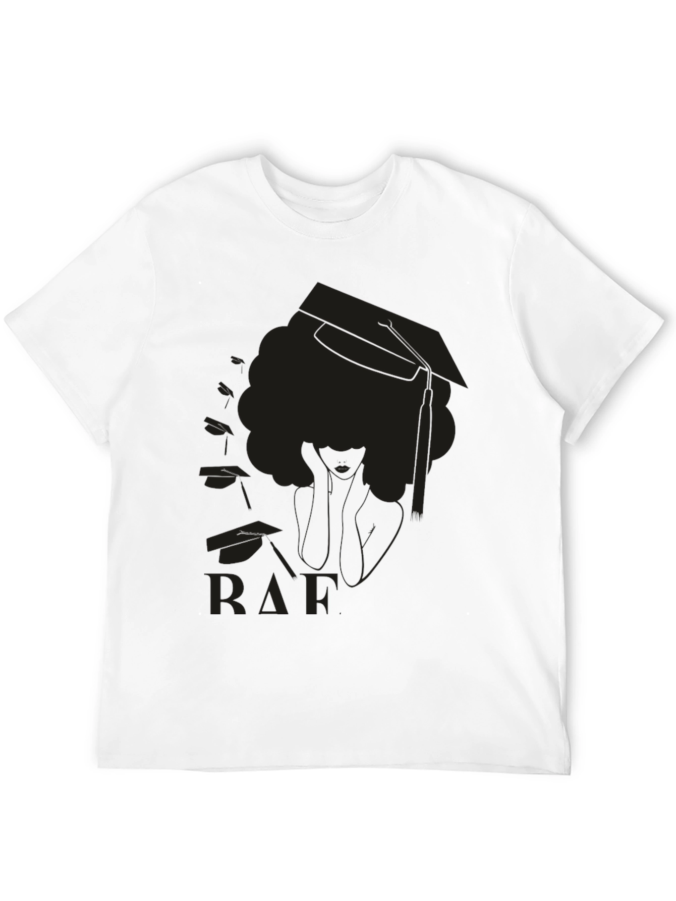 Black Graduation Afro T-Shirt - Black view 12