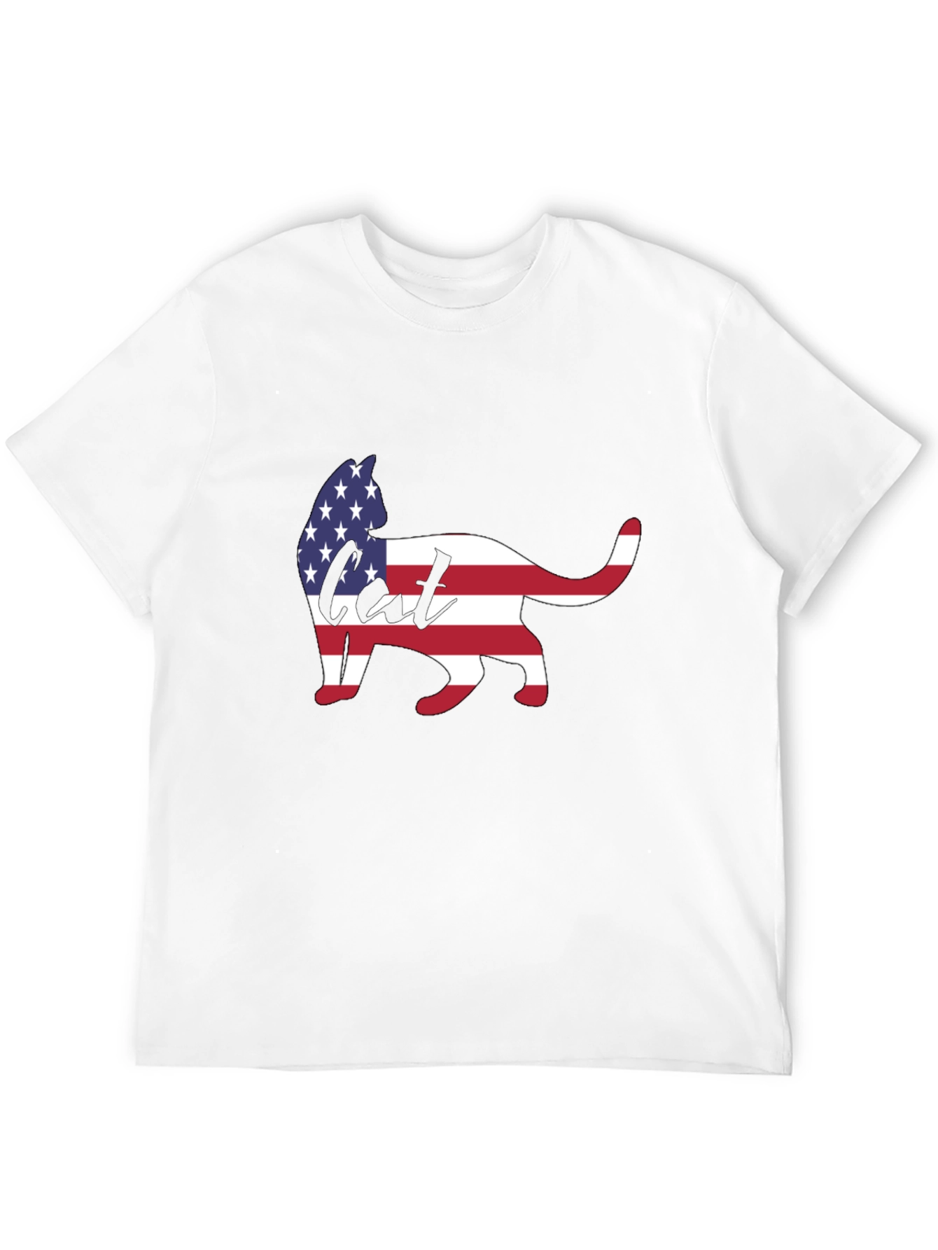 Black Patriotic Cat T-Shirt view 12