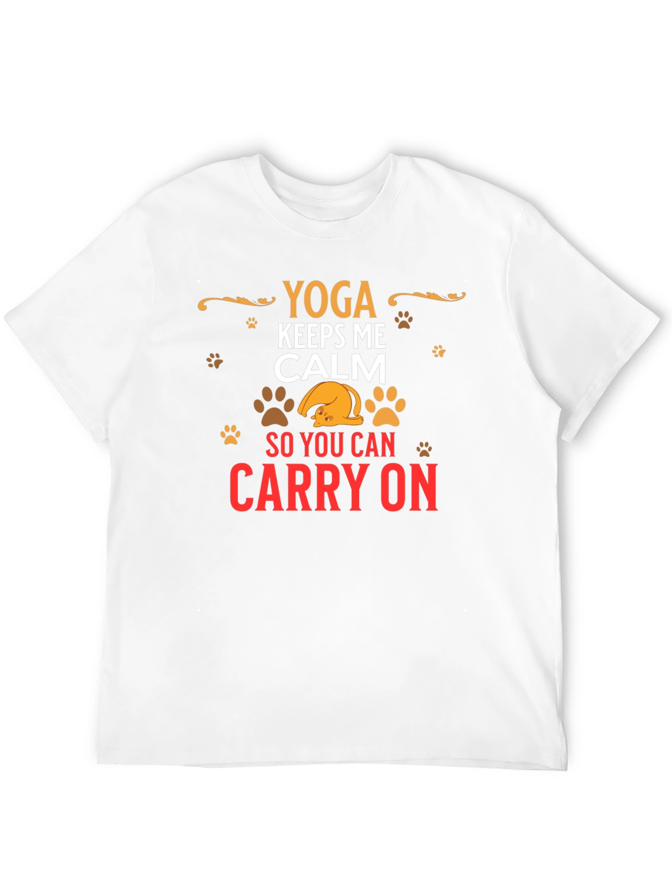 Black Yoga Keeps Me Calm Graphic T-Shirt view 12