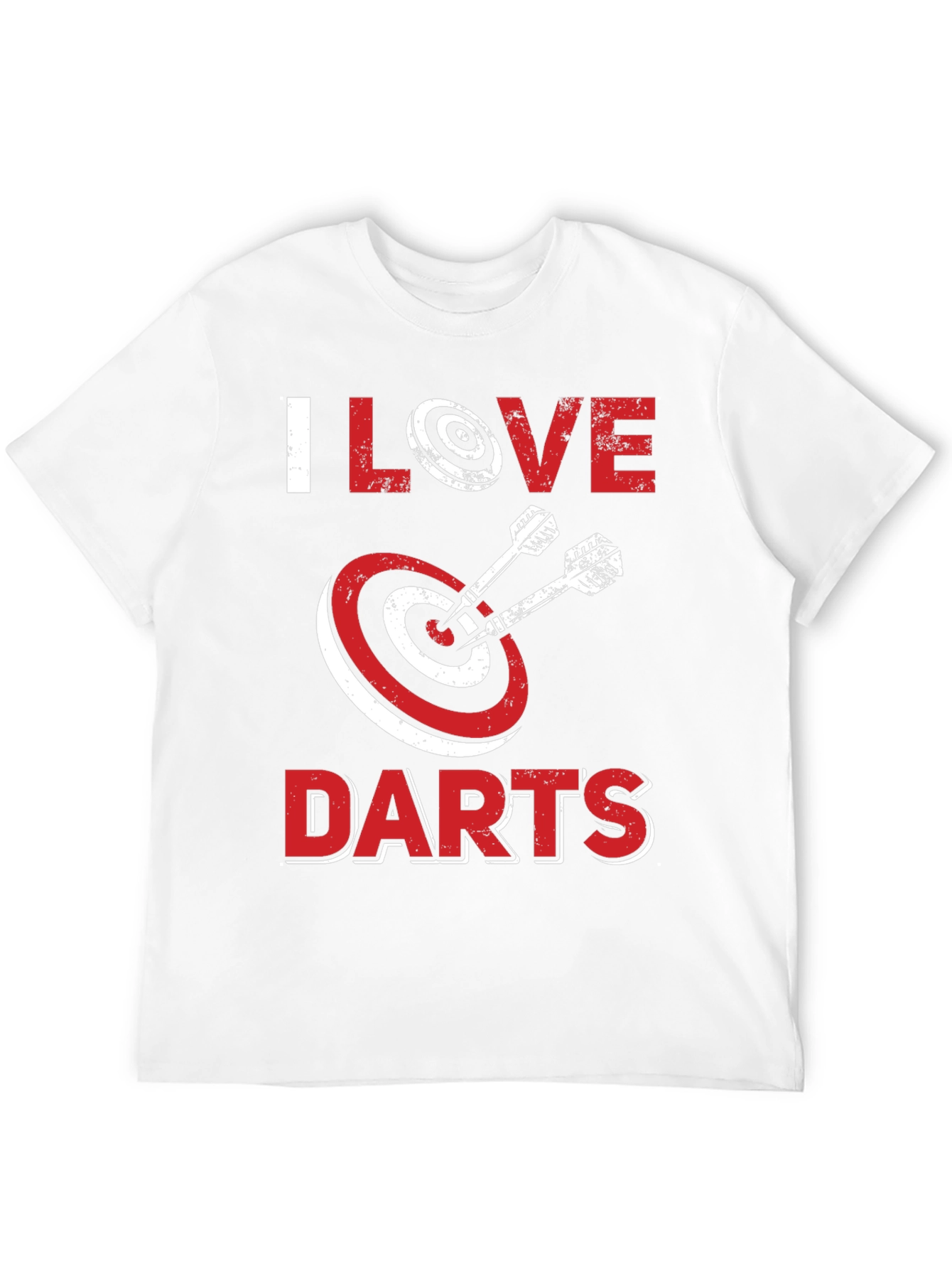 Black I Love Darts Graphic Tee - Black Cotton Casual Shirt view 12