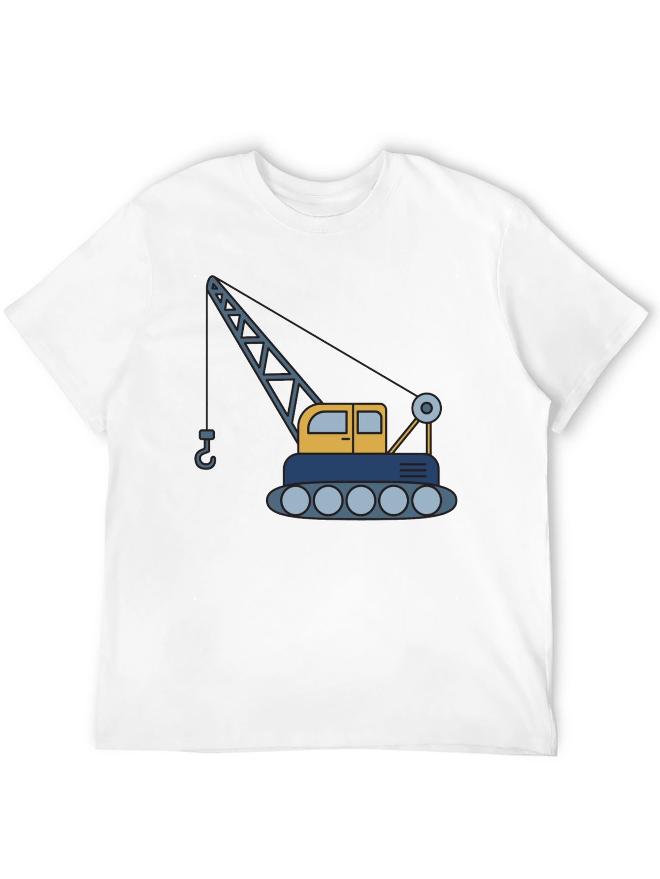 Black Crane Graphic T-Shirt - Construction Vehicle Tee view 12