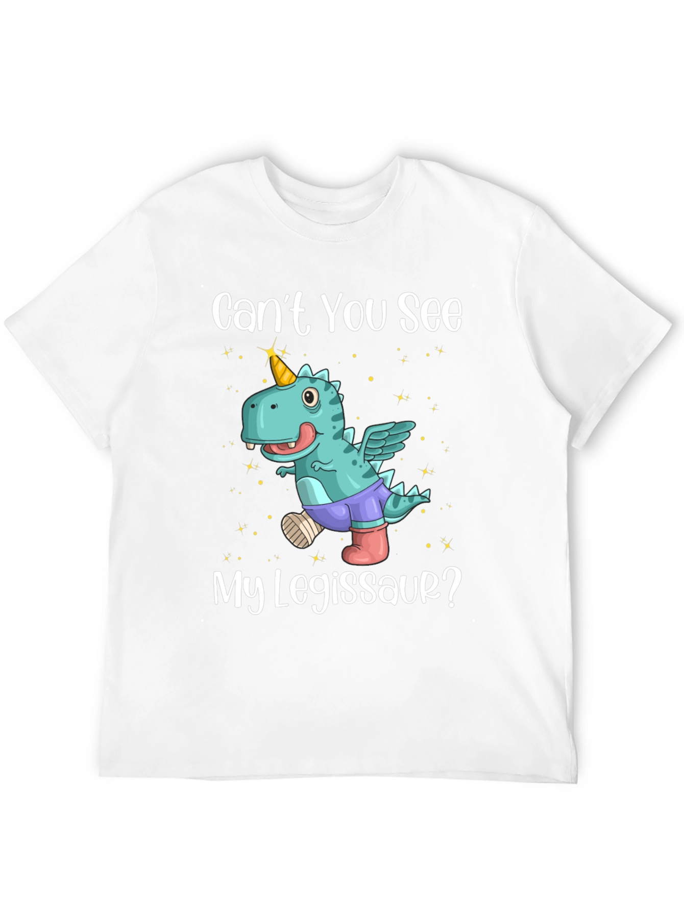 Black Funny Legisaur T-Shirt - Dinosaur Unicorn Tee view 12