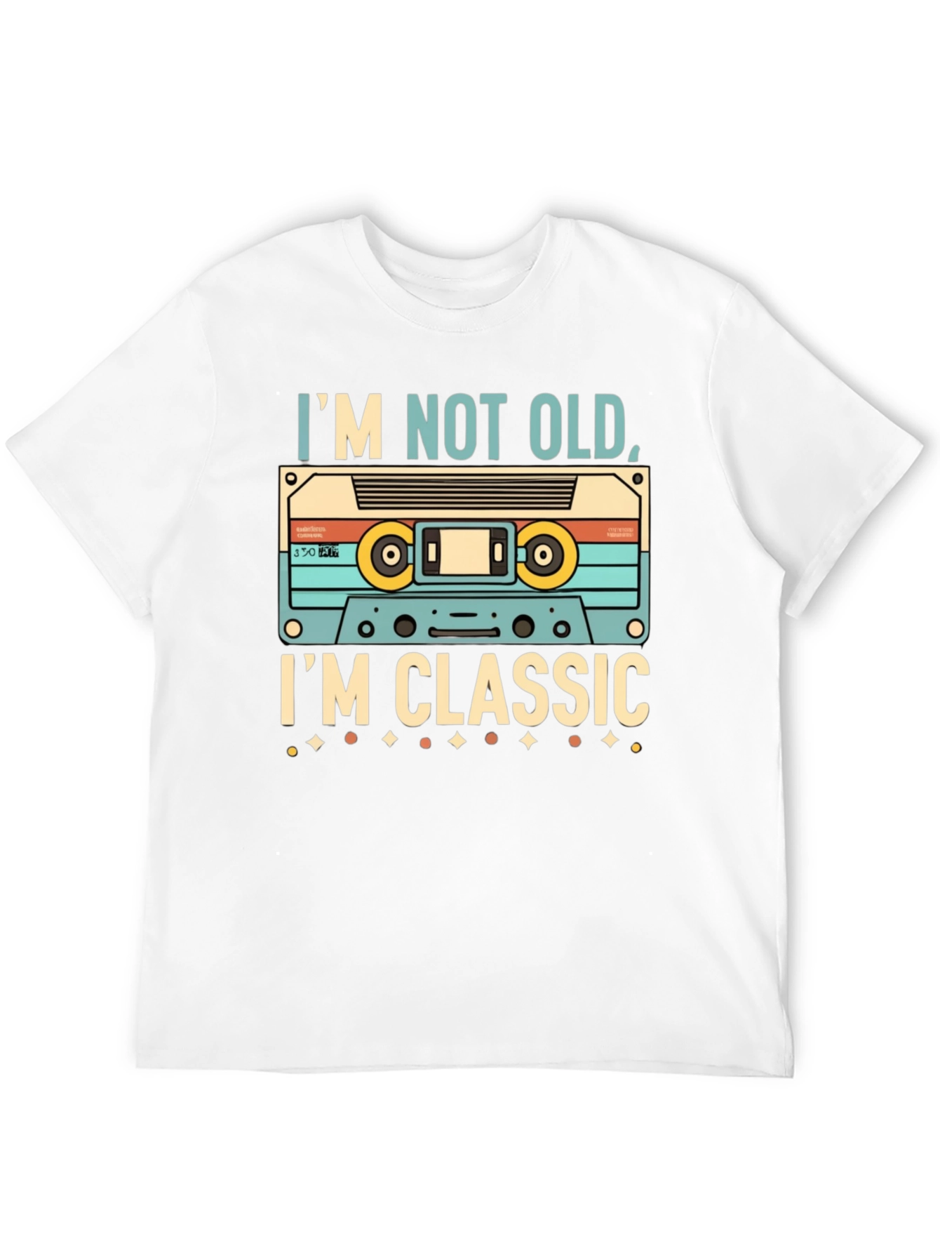 Black I'm Not Old, I'm Classic Cassette Tape T-Shirt view 12