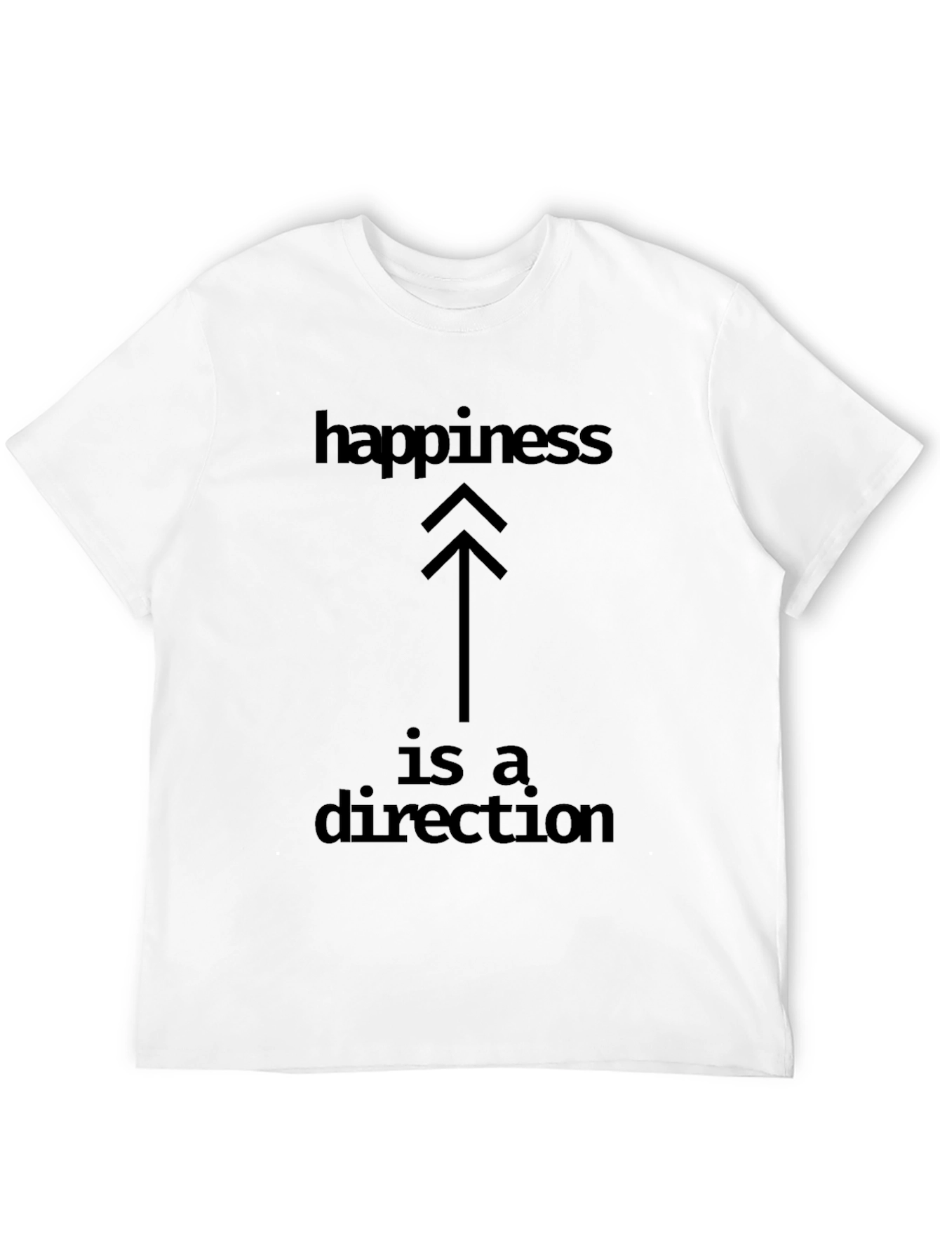 Black Happiness Direction Black Graphic Tee view 12