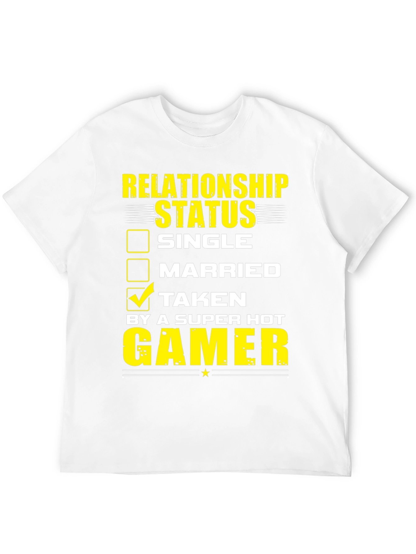 Black Relationship Status: Taken by a Super Hot Gamer T-Shirt view 12