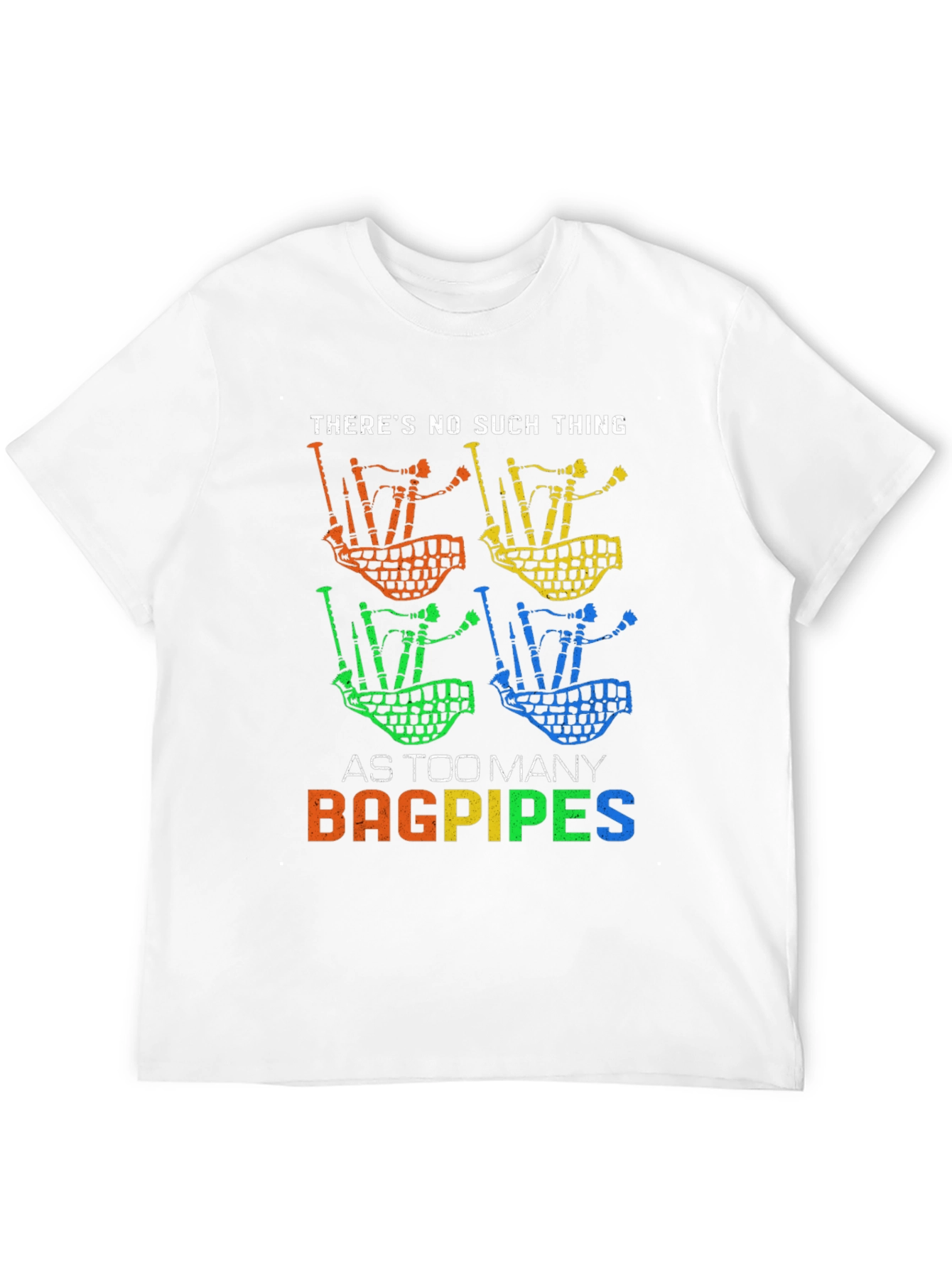 Black Bagpipes Graphic Tee - Too Many Bagpipes view 12