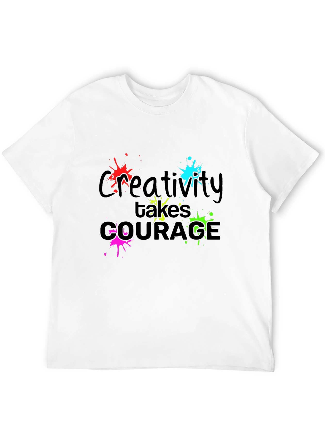 Black Creative Courage T-Shirt - Bold Design view 12