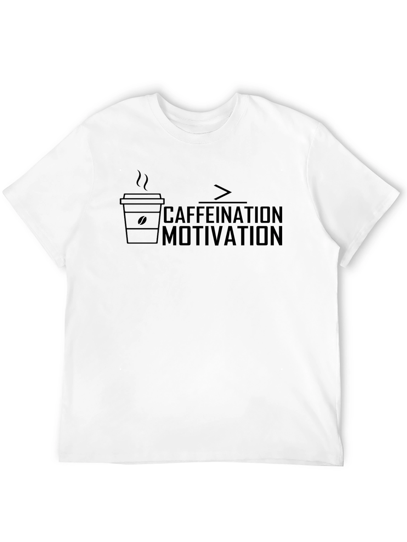 Black Caffeination Motivation Graphic Tee - Black view 12