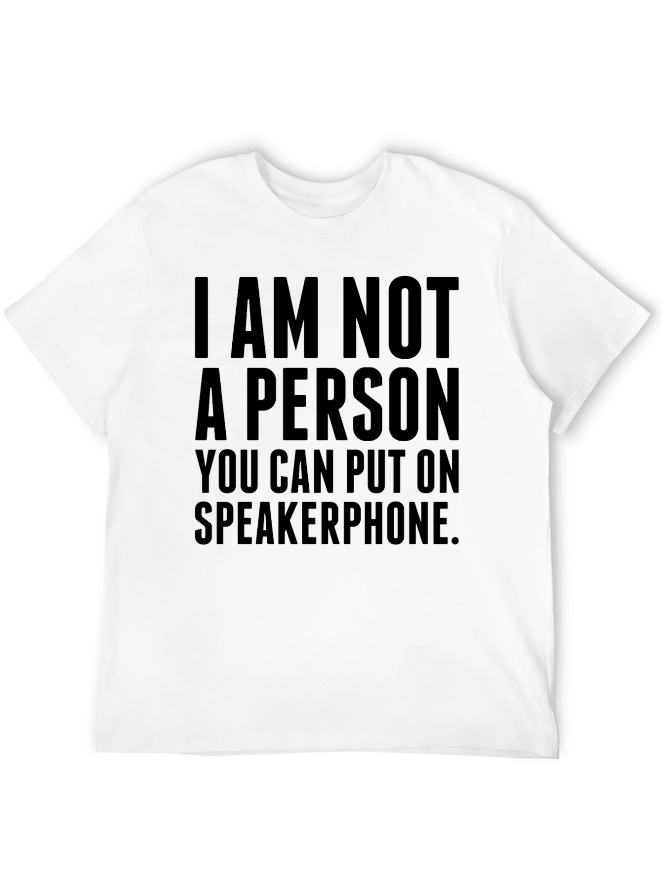 Black Speakerphone Humor Tee view 12