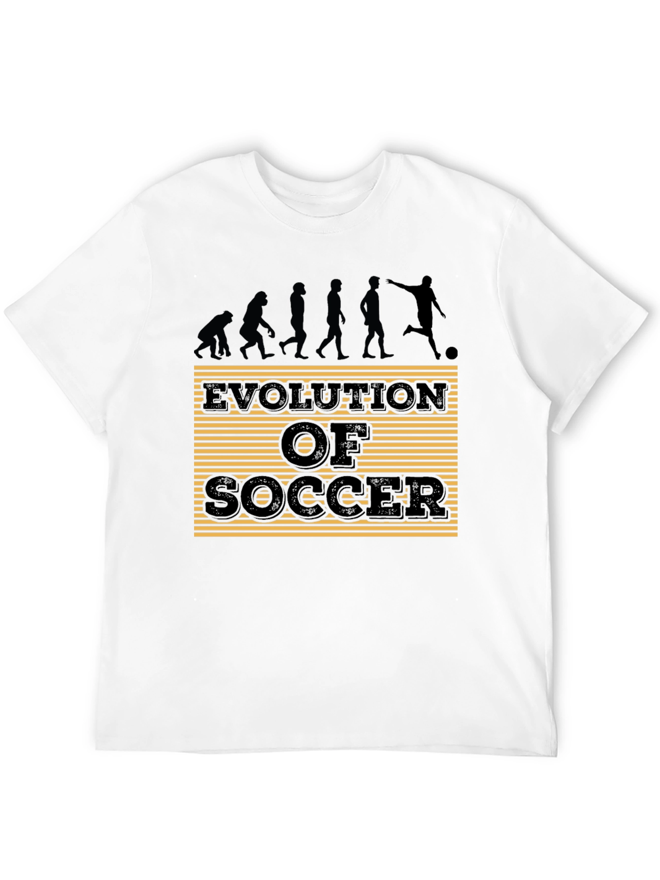 Black Evolution of Soccer Graphic T-Shirt view 12