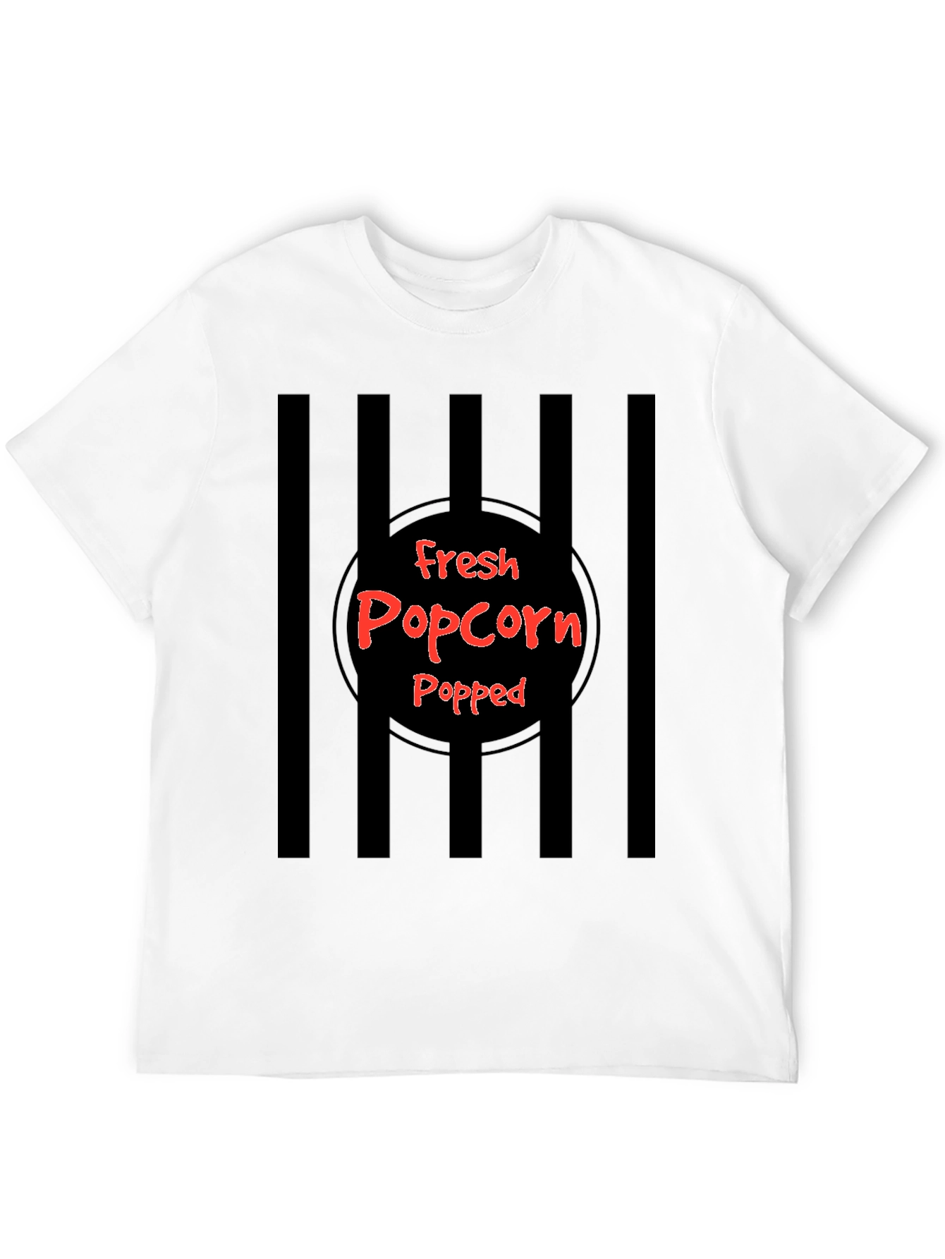 Black Fresh Popped Popcorn Graphic T-Shirt view 12