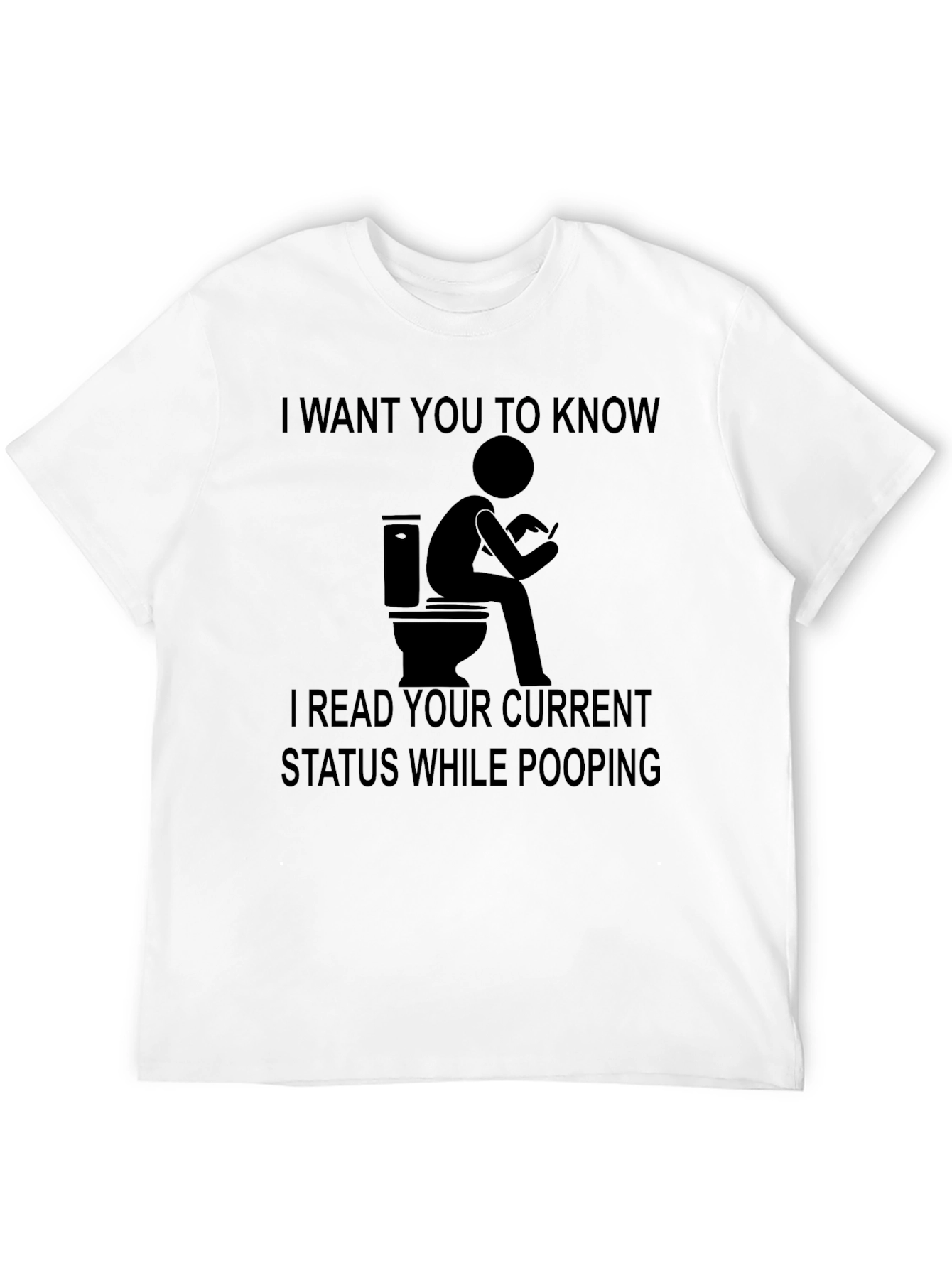 Black Funny Toilet Humor T-Shirt - Read Your Status view 12