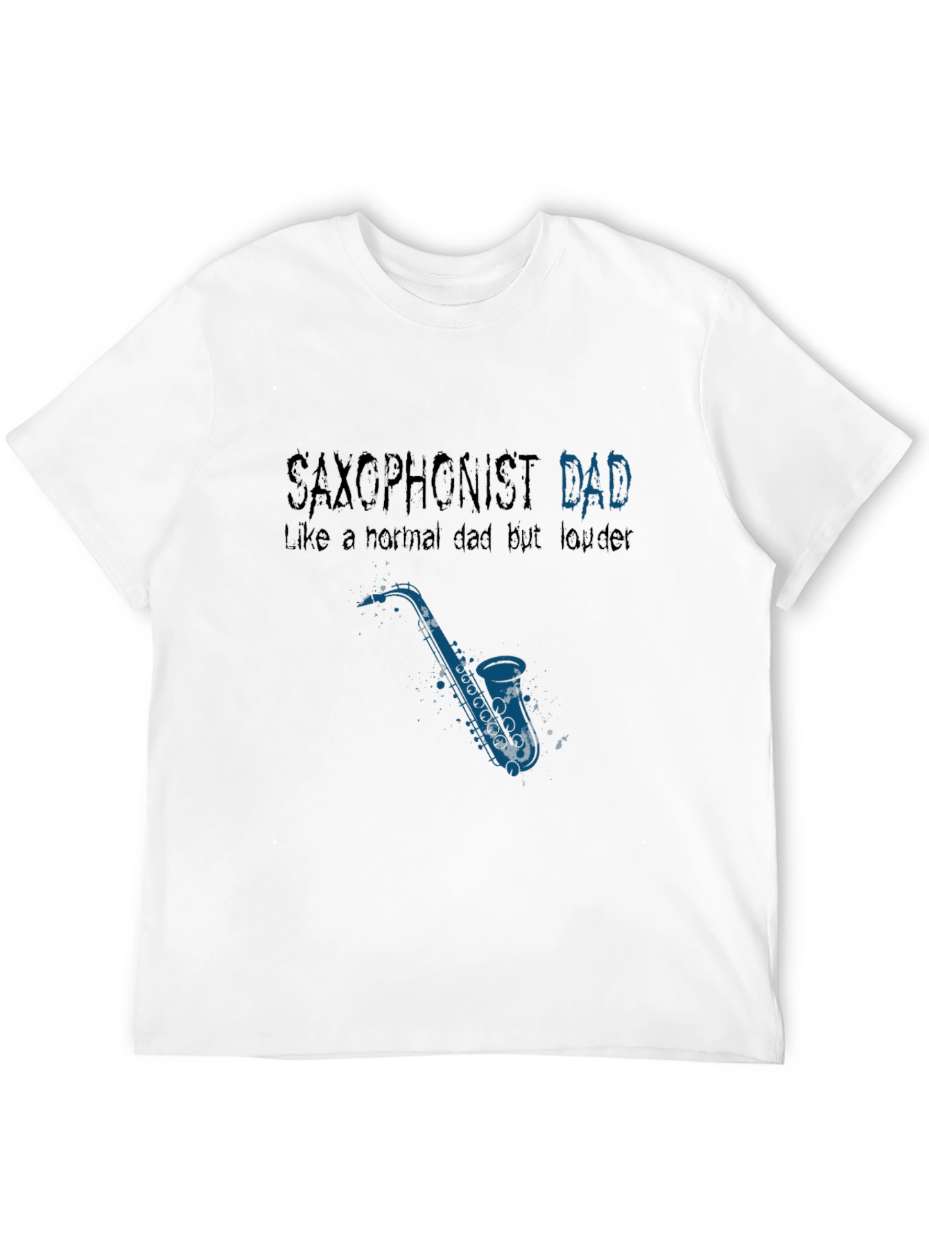 Black Saxophonist Dad T-Shirt - Musician Father's Day Gift view 12