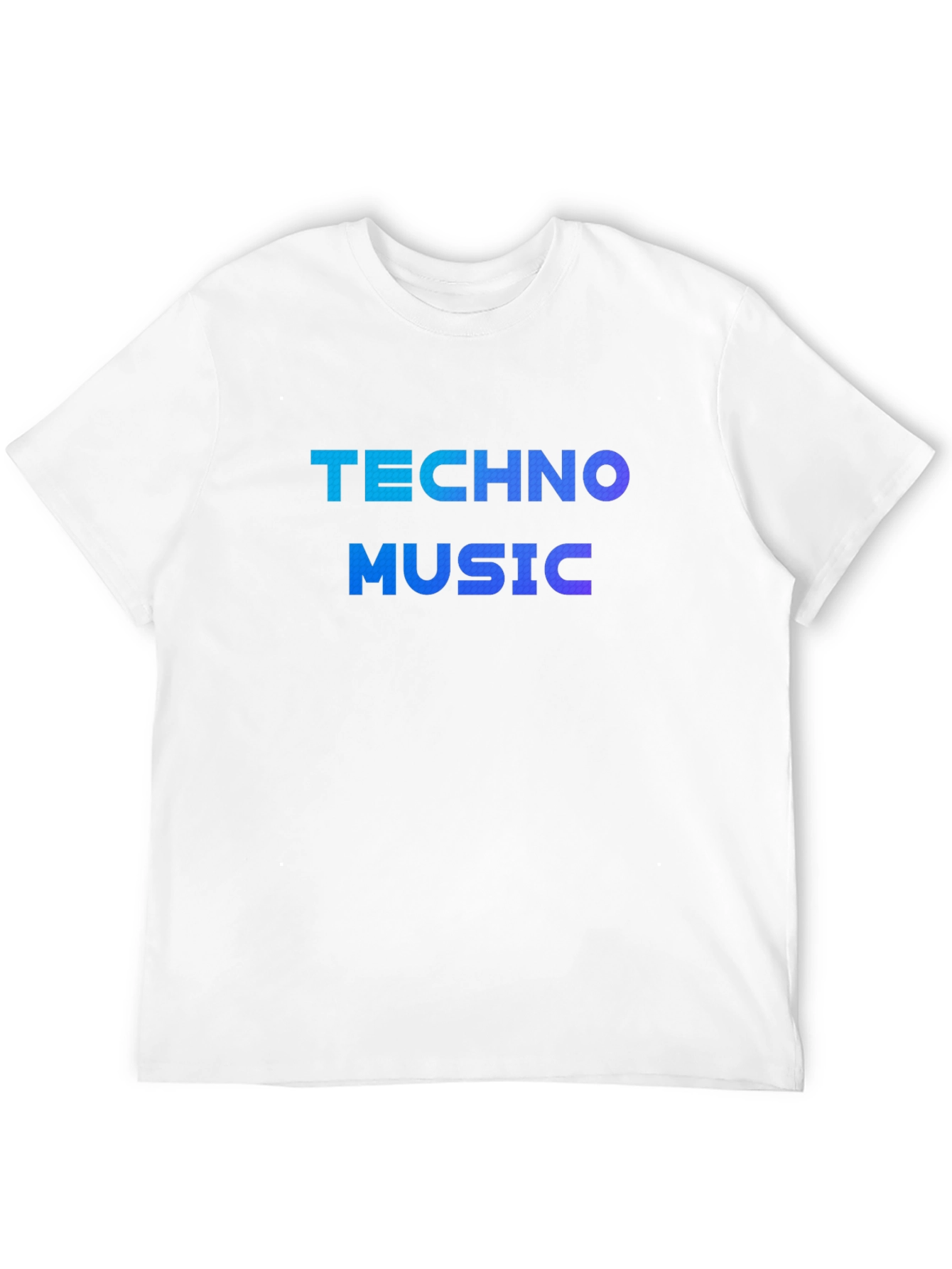 Black Techno Music Gradient Tee - Black Cotton T-Shirt view 12