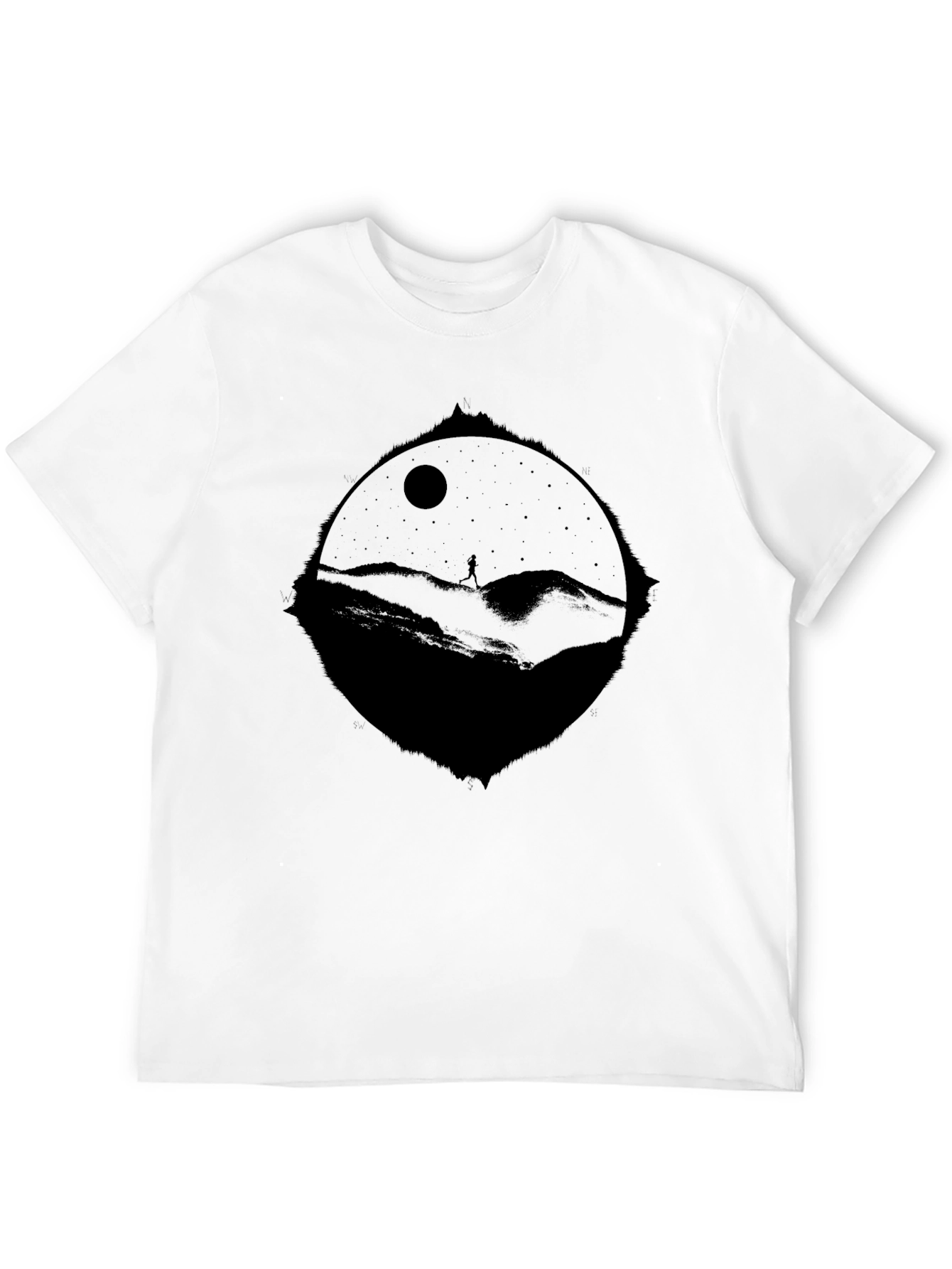 Black Nightscape Graphic T-Shirt - Black view 12