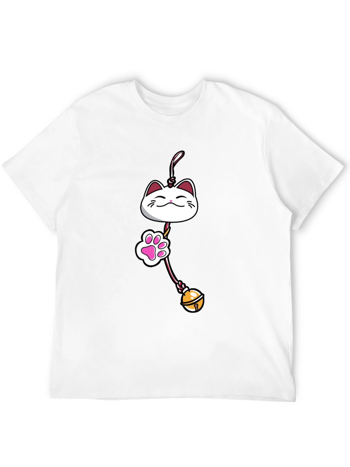 Black Lucky Cat Charm Graphic Tee - Black view 12