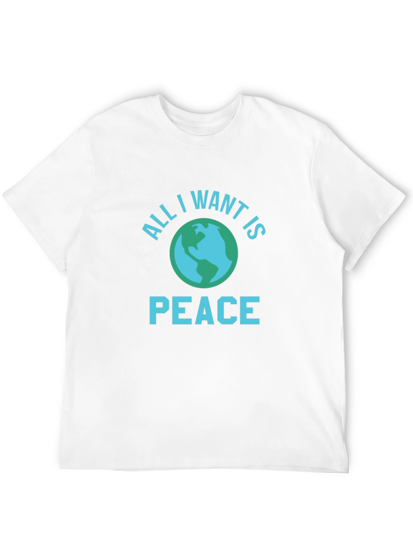 Black All I Want is Peace T-Shirt view 12