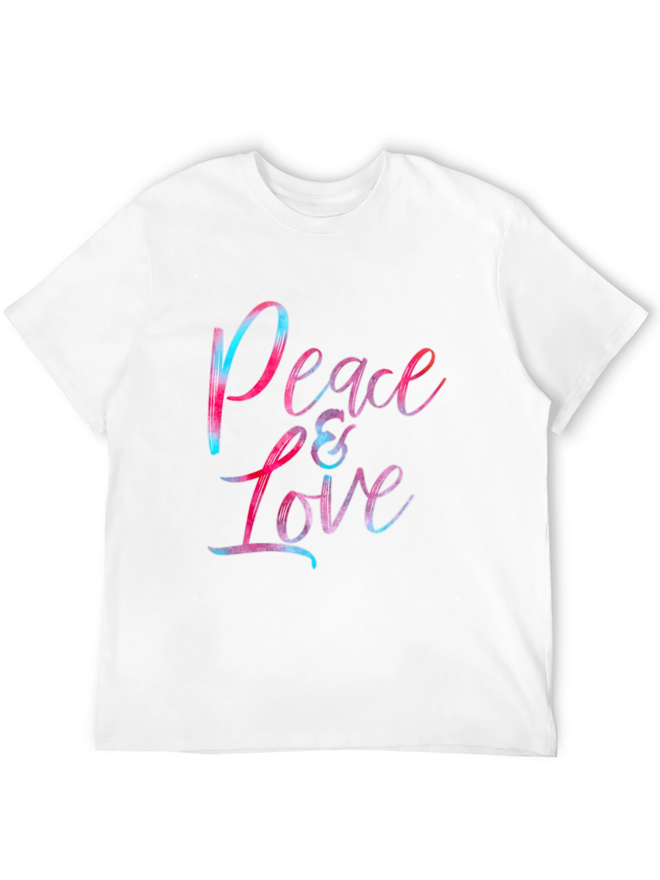 Black Peace & Love Graphic Tee - Soft Cotton Blend Comfort view 12