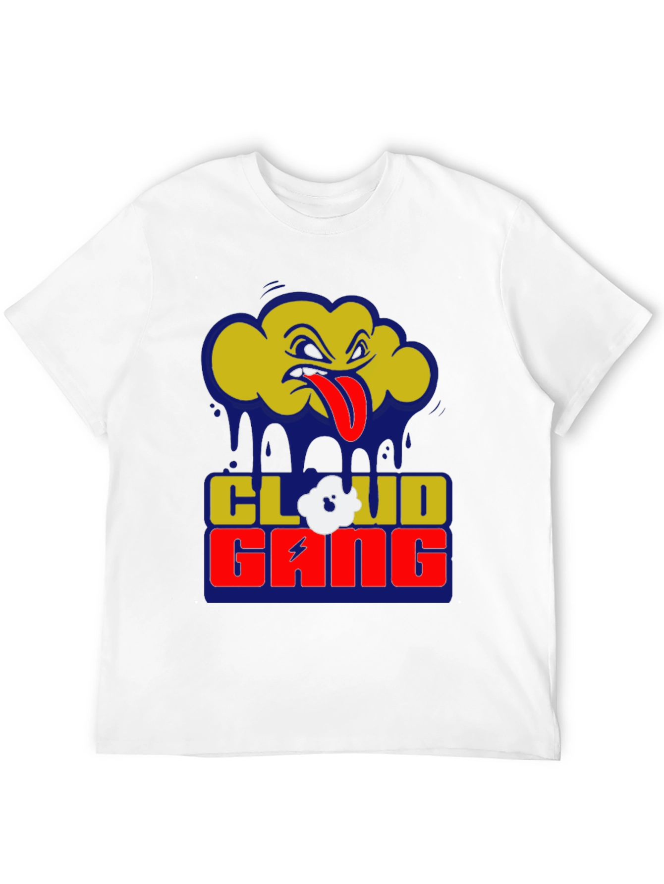 Black Cloud Gang Graphic T-Shirt - Black Crew Neck Tee view 12