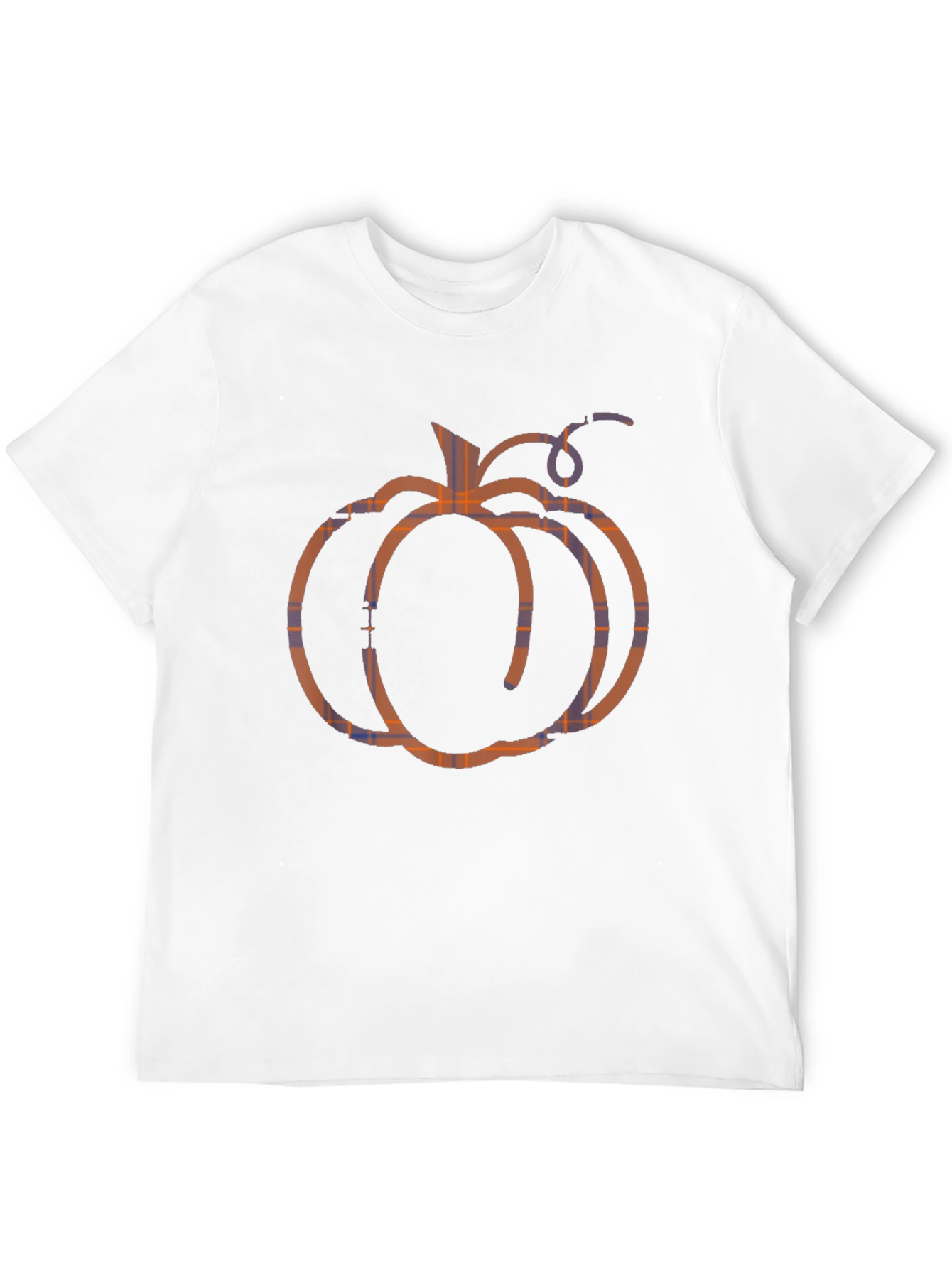 Black Pumpkin Plaid T-Shirt - Fall Season Apparel view 12