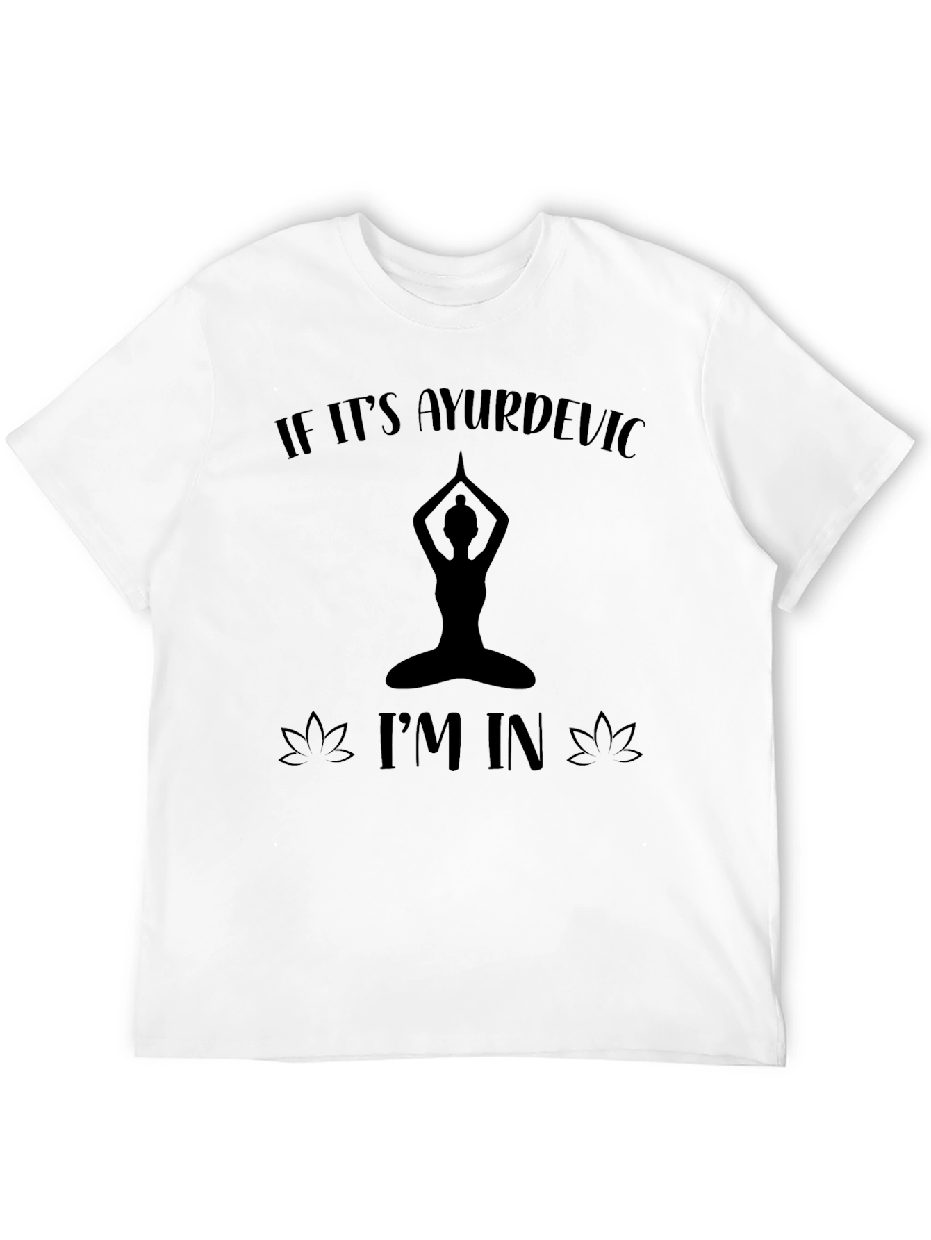 Black Ayurvedic Yoga T-Shirt - Meditate in Style view 12