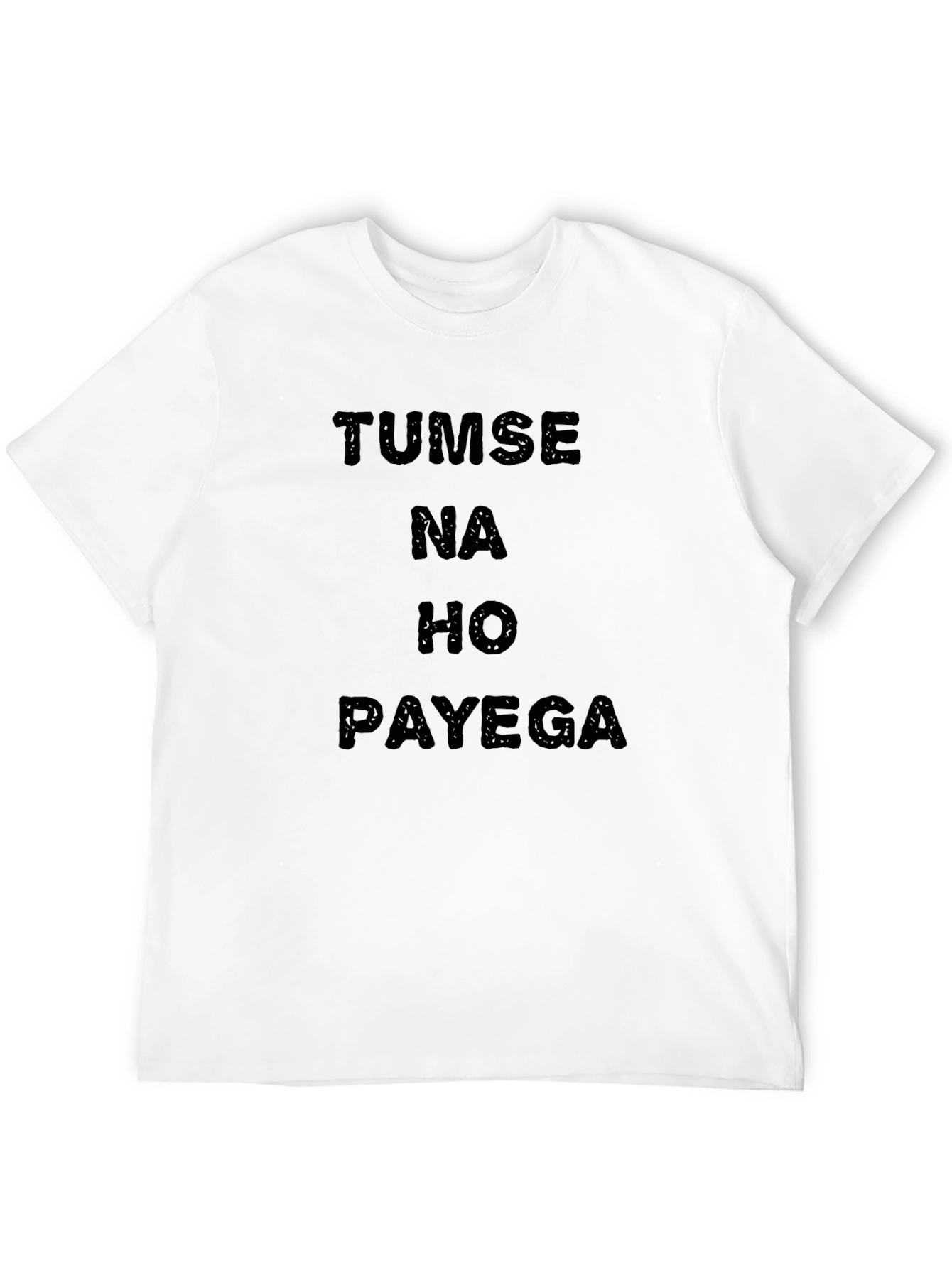 Black Tumse Na Ho Payega T-Shirt - Black Cotton Blend view 12