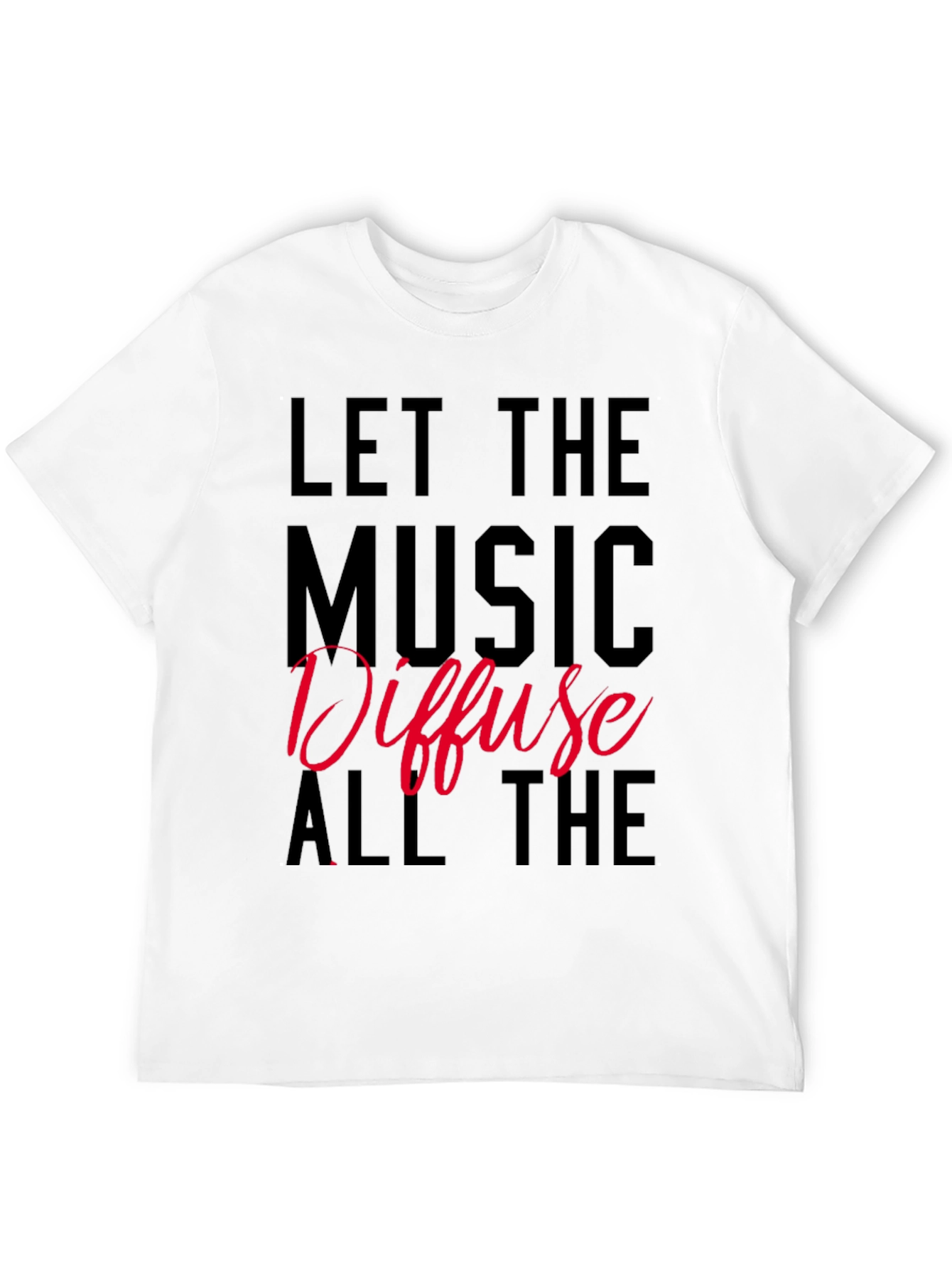 Black Let the Music Diffuse T-Shirt view 12