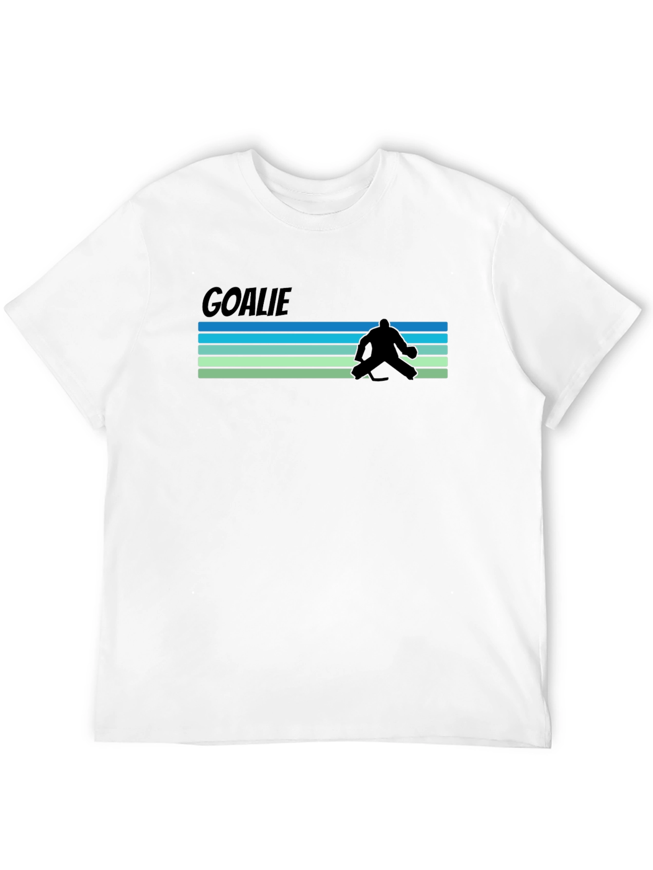Black Goalie Retro T-Shirt - Hockey Fan Tee view 12