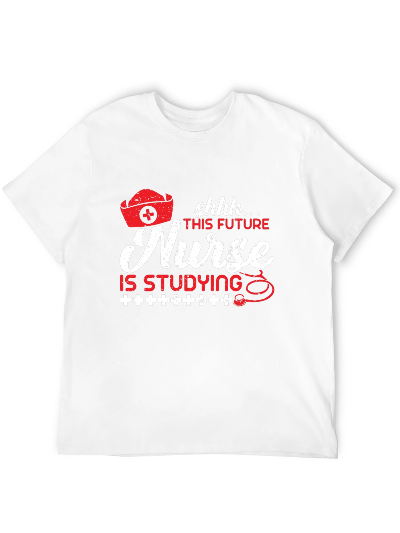 Black Future Nurse Studying Black T-Shirt view 12