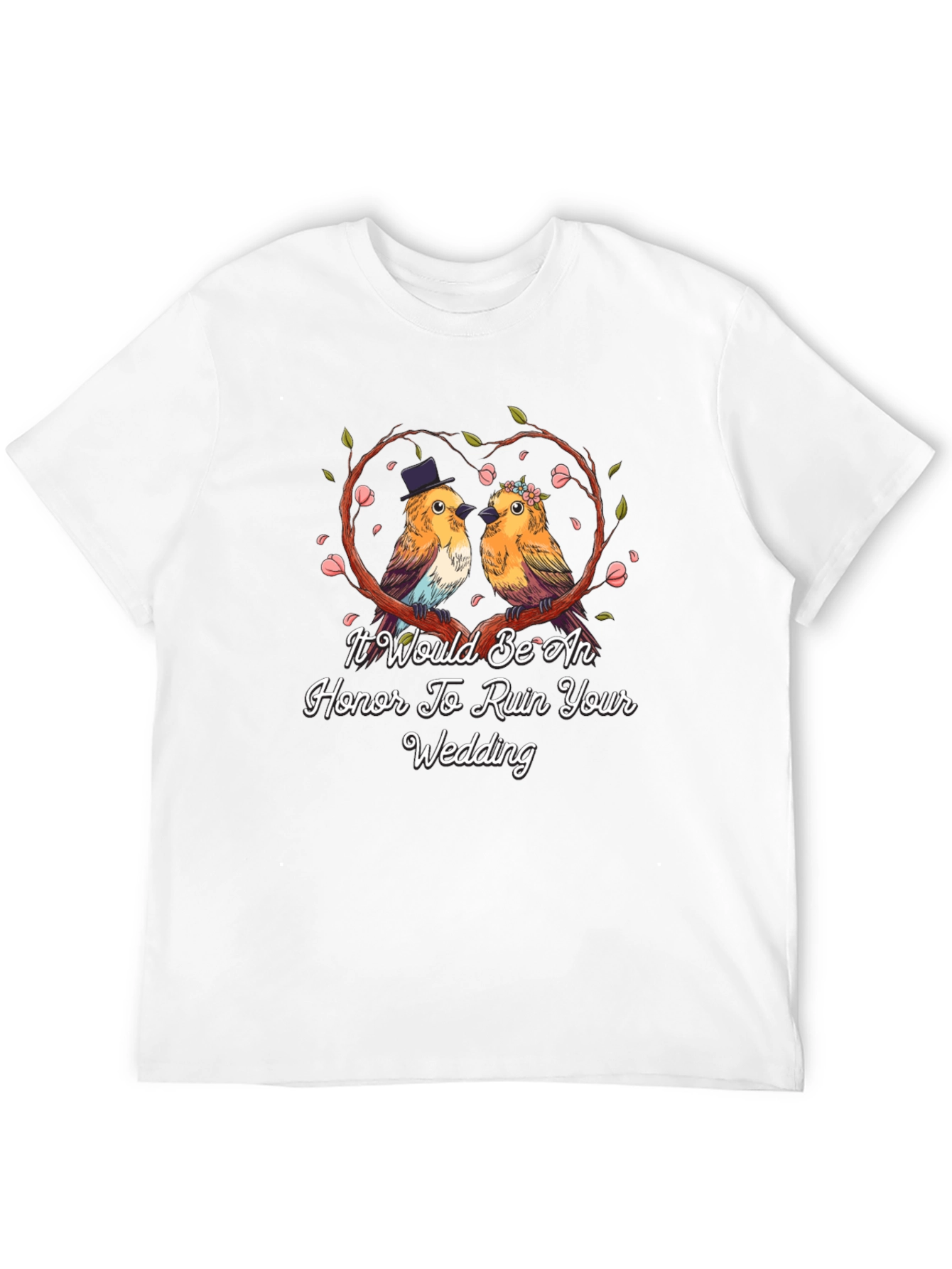 Black Ruin Your Wedding Bird Graphic T-Shirt view 12