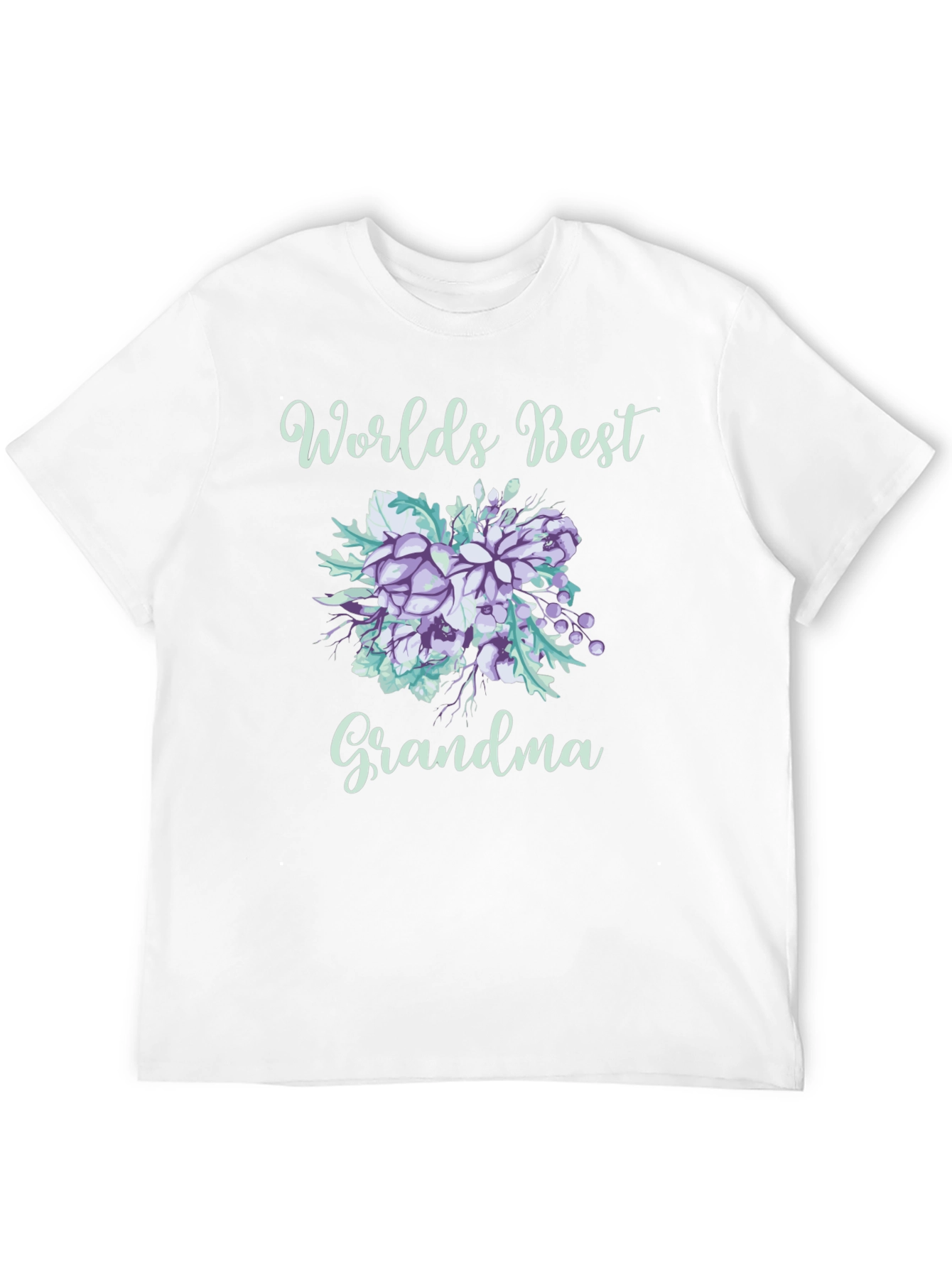 Black World's Best Grandma Floral T-Shirt view 12