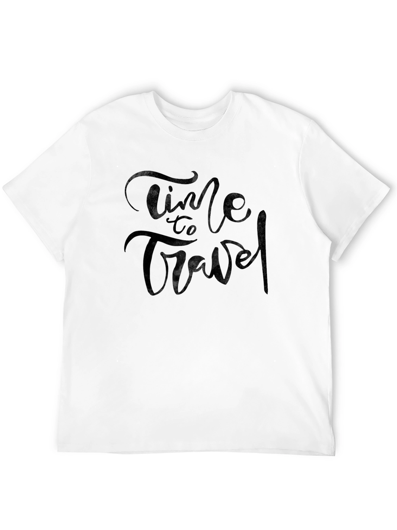 Black Time to Travel Graphic Tee - Black Cotton Comfort view 12
