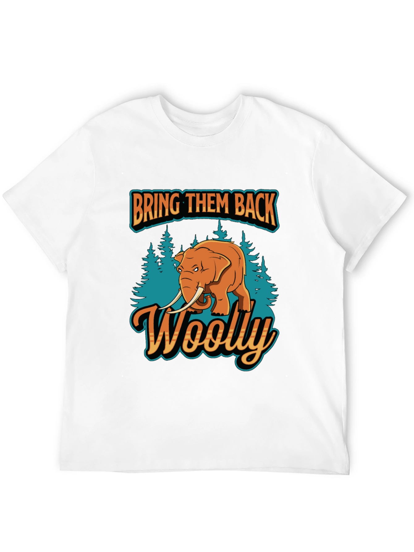 Black Bring Them Back Woolly Mammoth T-Shirt view 12